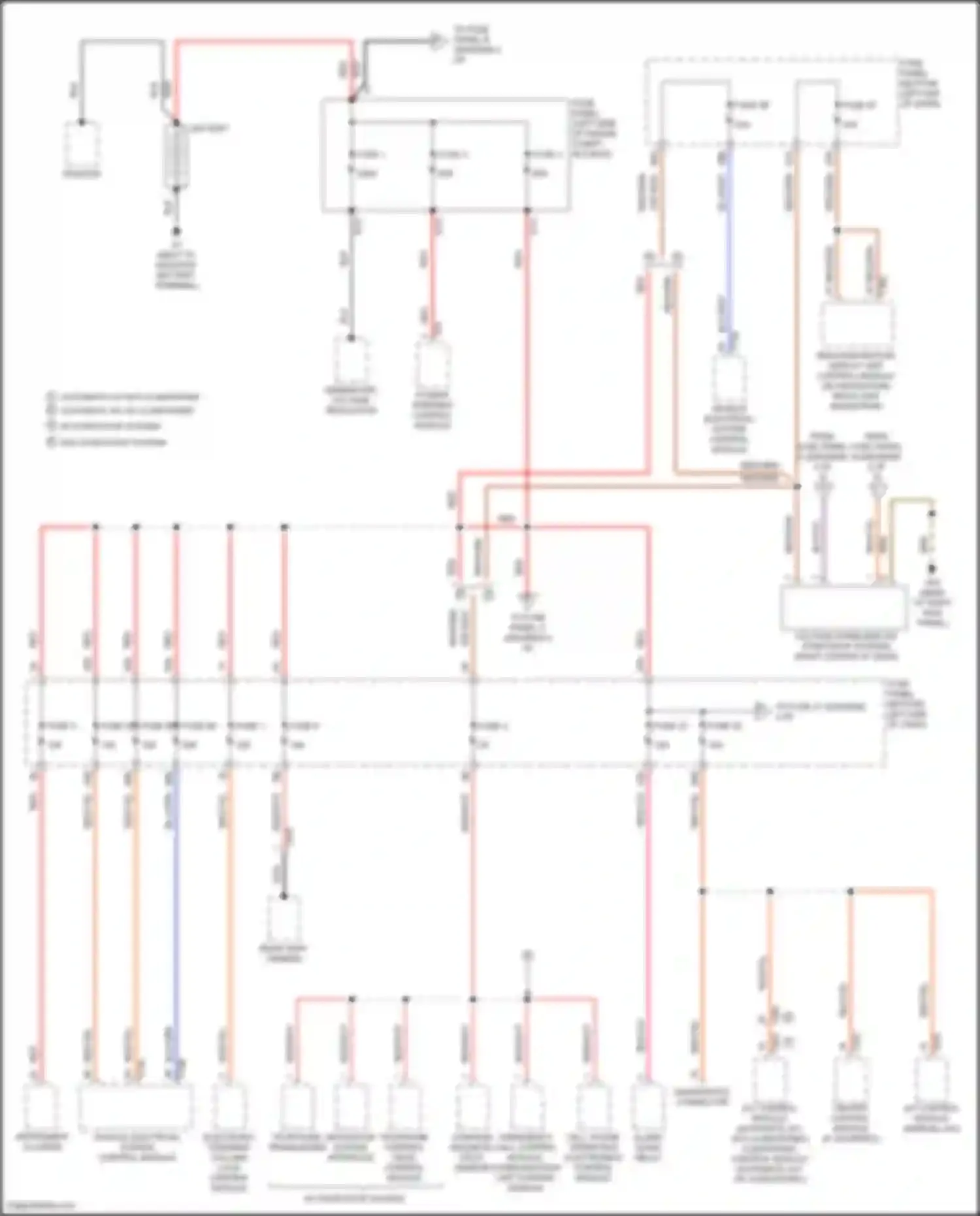 Bora Volkswagen III (2012-2018): Power distribution circuit, w/ low equipment (1 of 5)