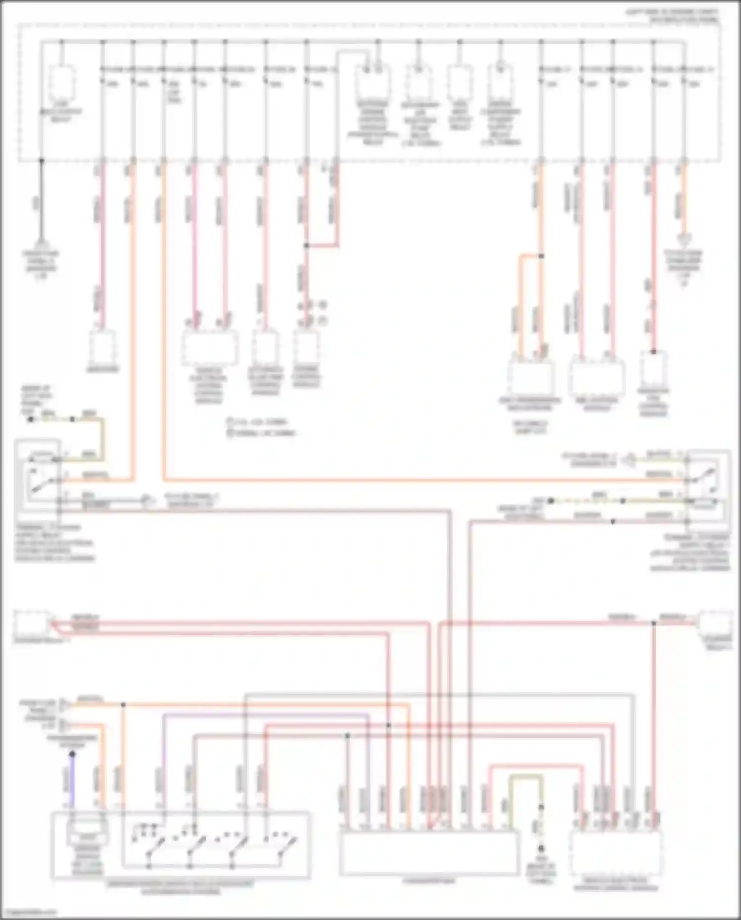 Bora Volkswagen III (2012-2018): Power distribution circuit, w/ low equipment (2 of 5)