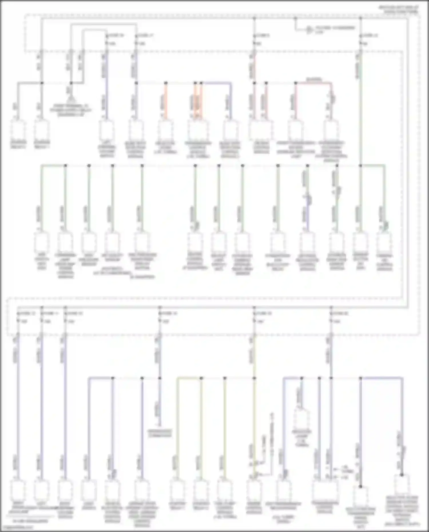 Bora Volkswagen III (2012-2018): Power distribution circuit, w/ low equipment (3 of 5)