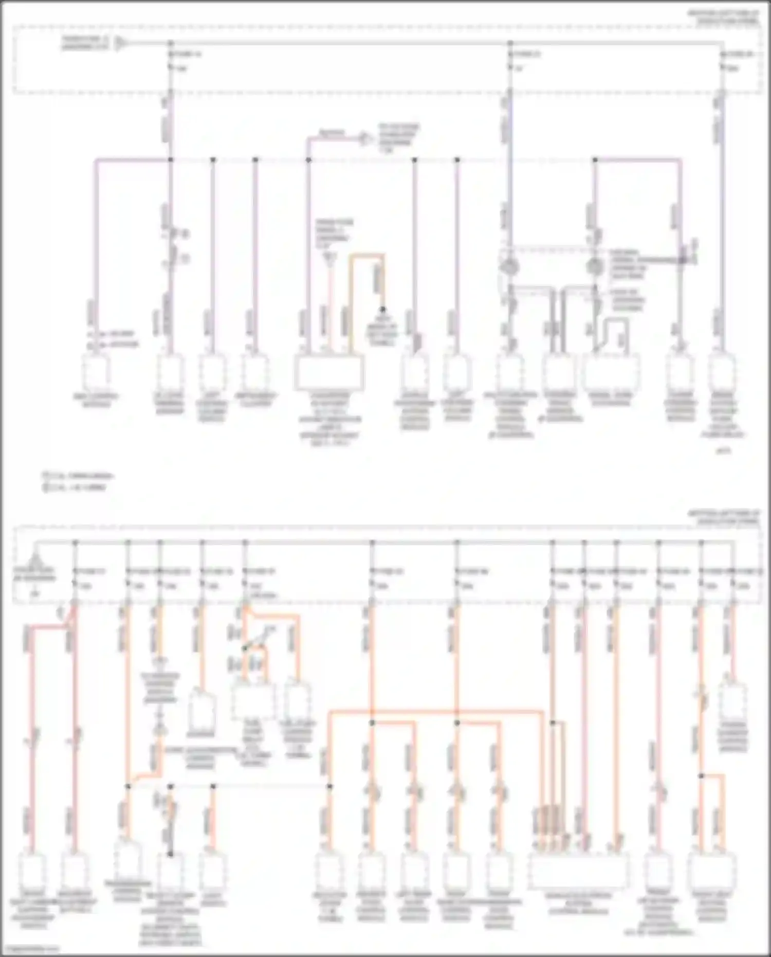 Bora Volkswagen III (2012-2018): Power distribution circuit, w/ low equipment (4 of 5)