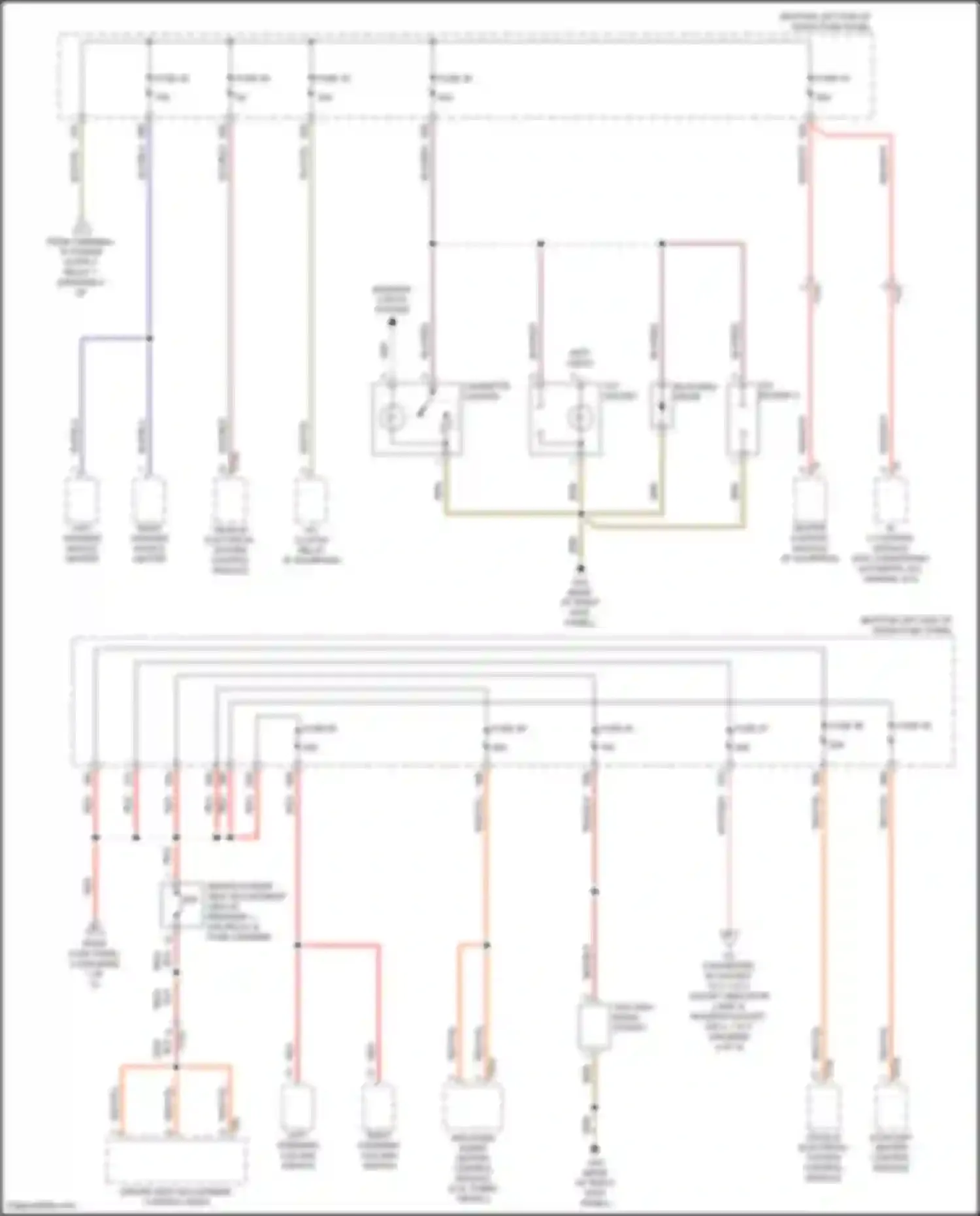 Bora Volkswagen III (2012-2018): Power distribution circuit, w/ low equipment (5 of 5)