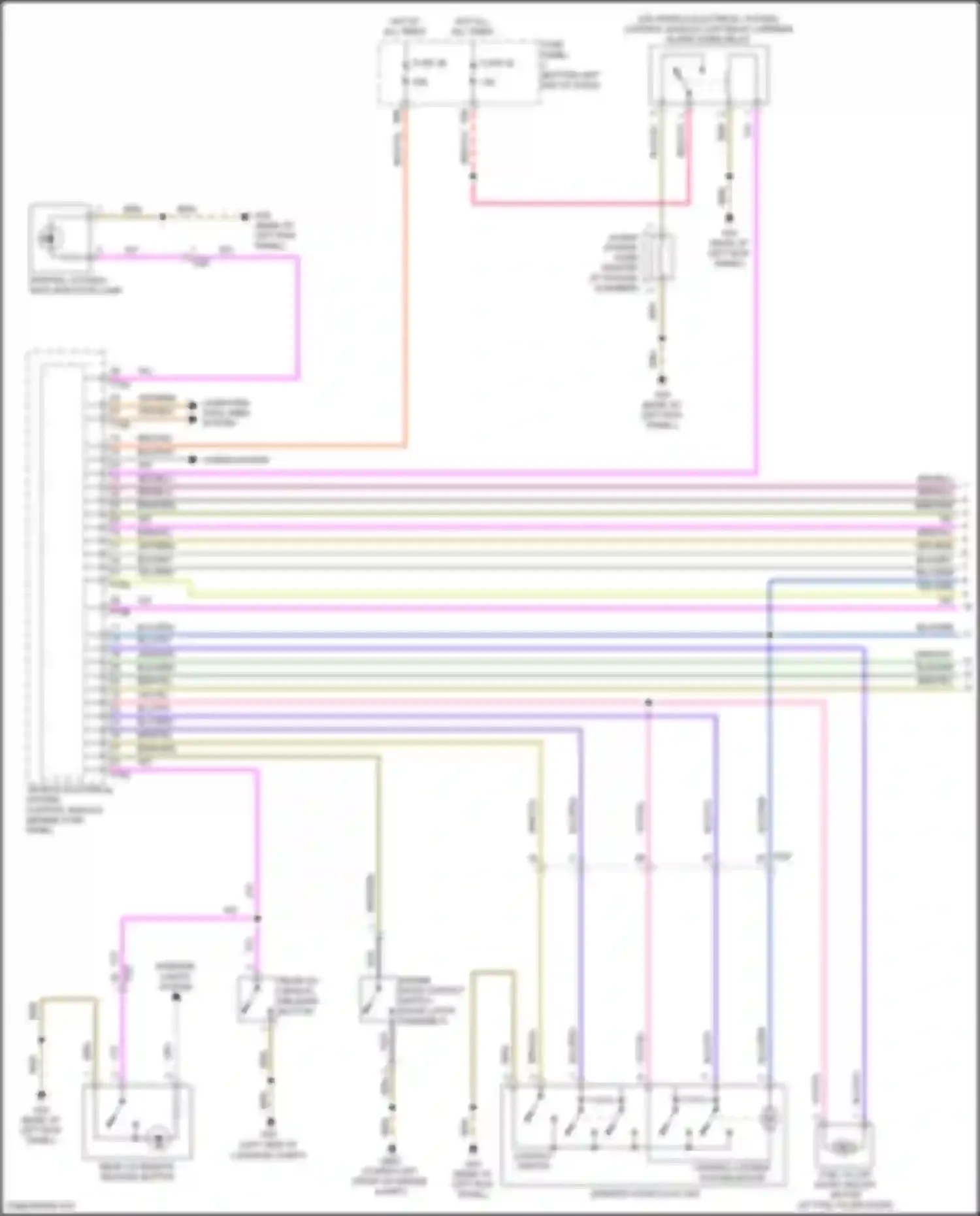 Bora Volkswagen III (2012-2018): Power door locks circuit, w/ low equipment (1 of 3)