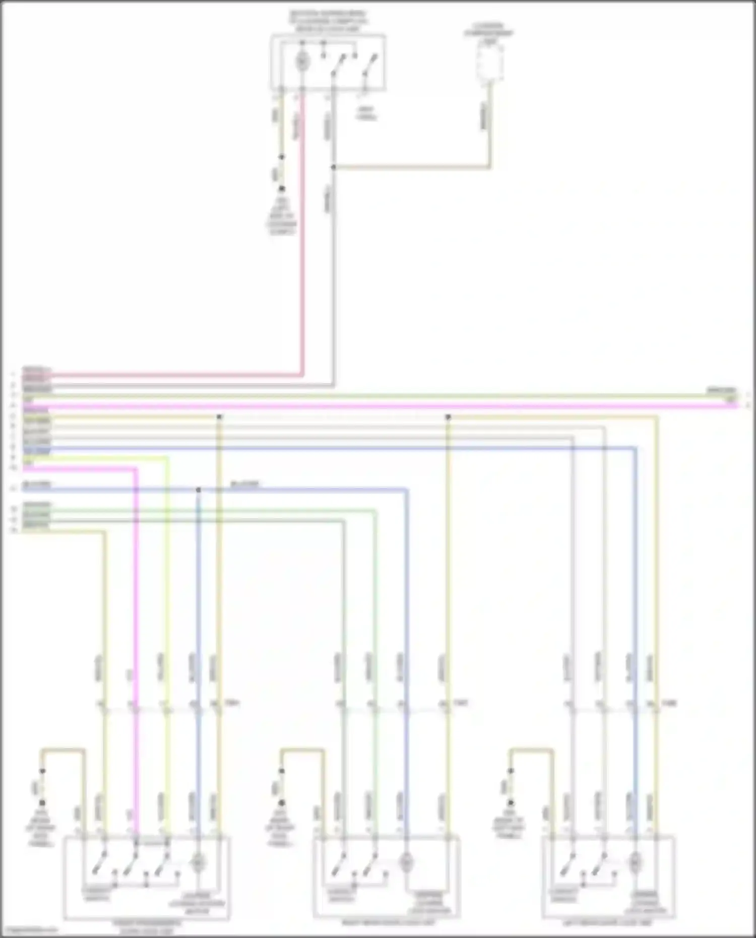 Bora Volkswagen III (2012-2018): Power door locks circuit, w/ low equipment (2 of 3)