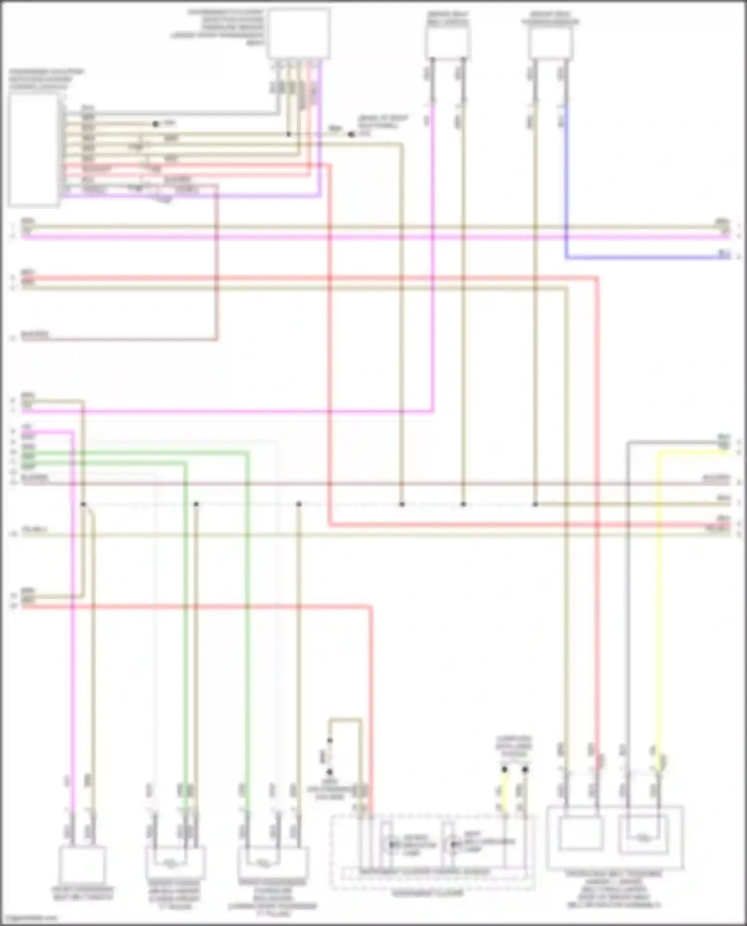 Bora Volkswagen III (2012-2018): Supplemental restraints circuit (2 of 3)