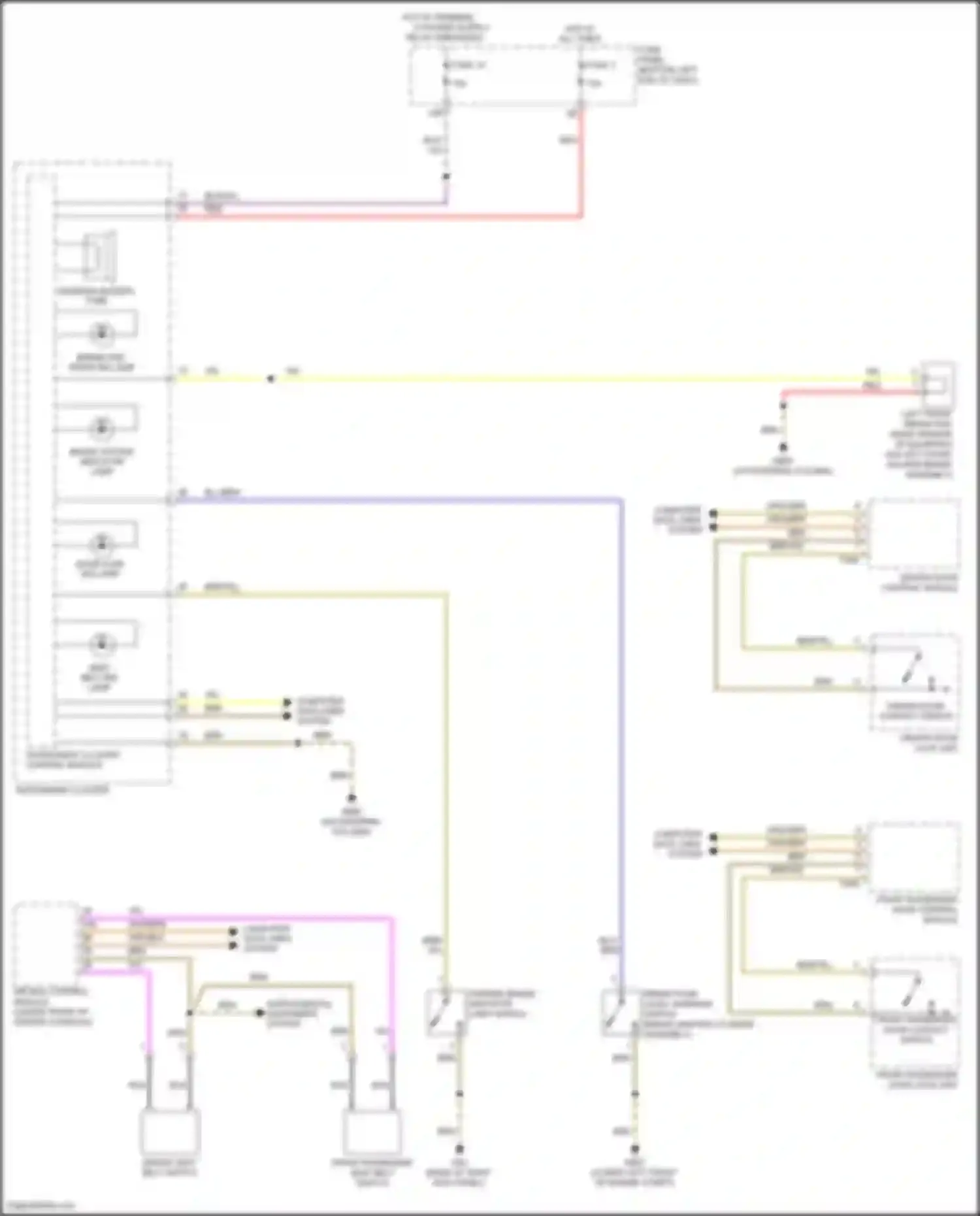 Bora Volkswagen III (2012-2018): Buzzer circuit, w/ high equipment