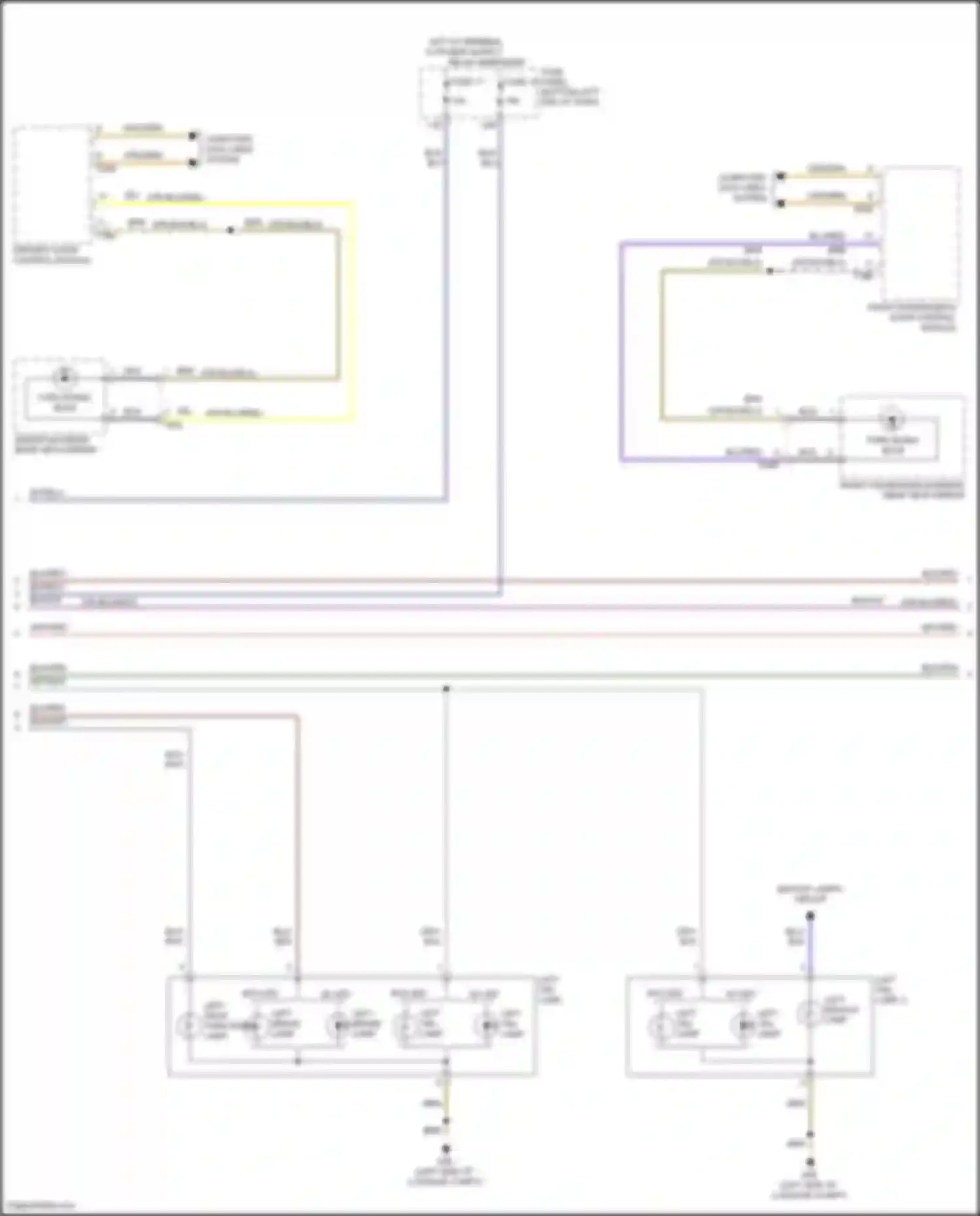 Wiring diagram backup lamps circuit for Volkswagen Bora III (2012-2018) (1 of 3)