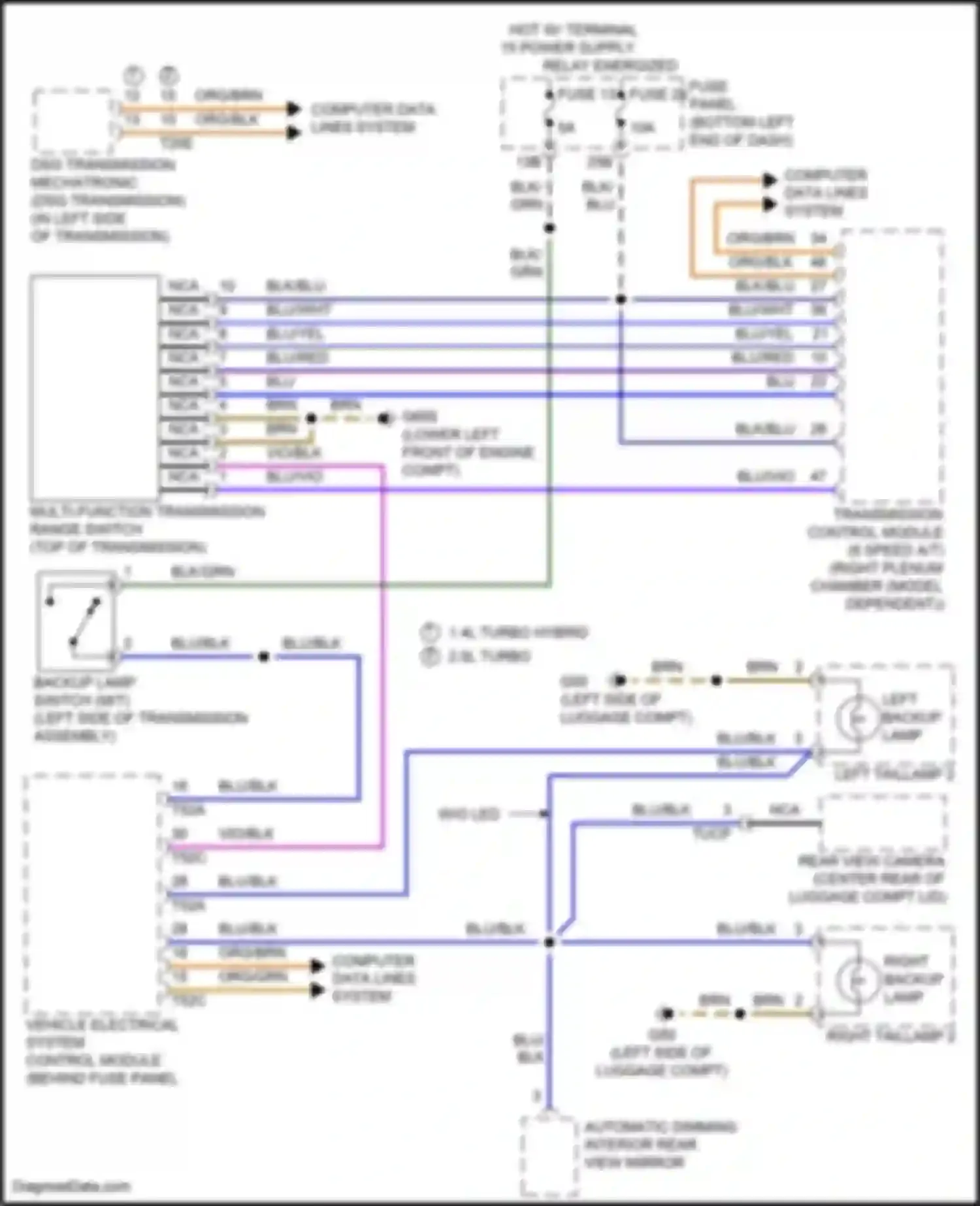 Wiring diagram computer data lines system for Volkswagen Bora III (2012-2018) (87 of 125)