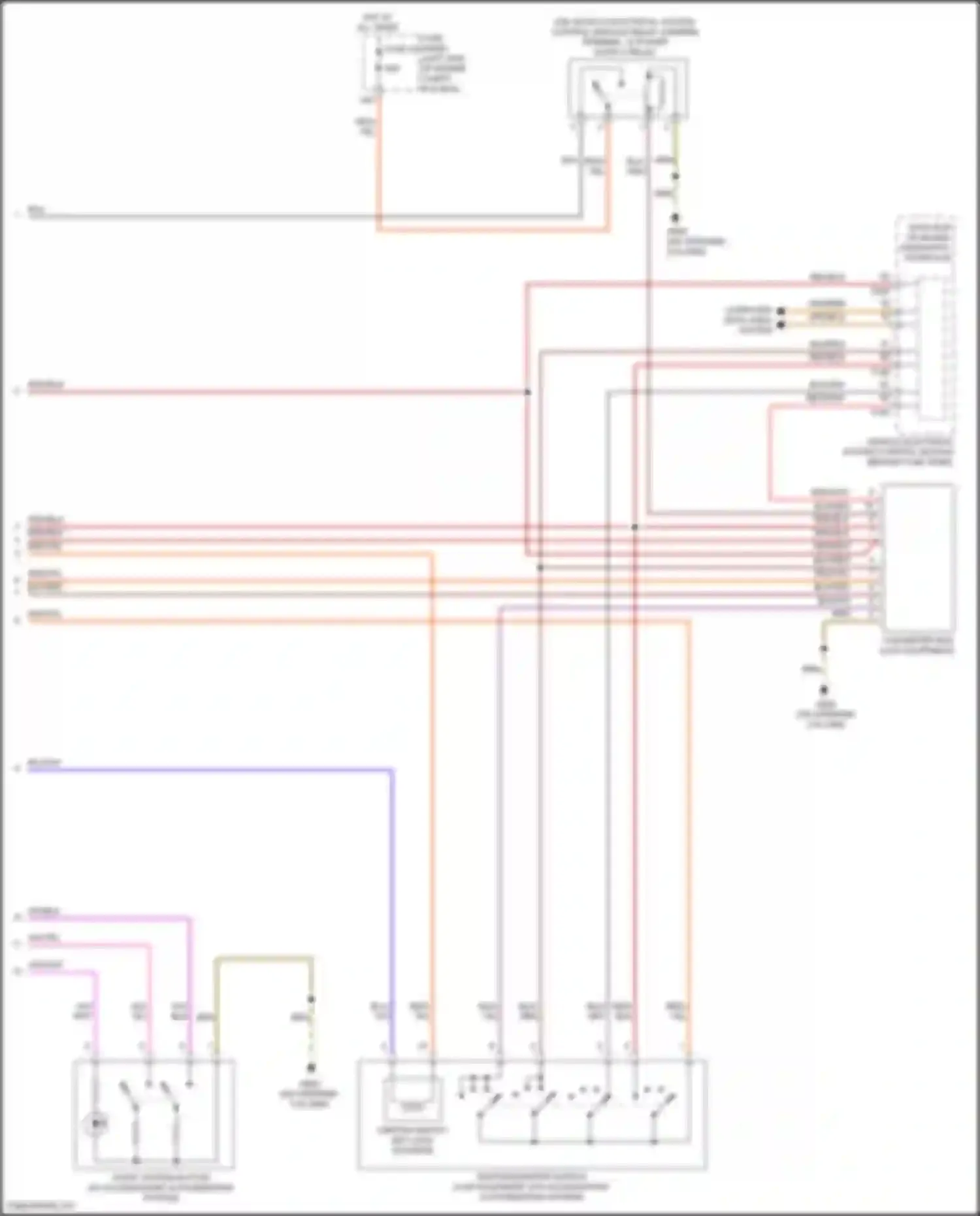 Wiring diagram data bus on board diagnostic interface for Volkswagen Bora III (2012-2018) (1 of 8)