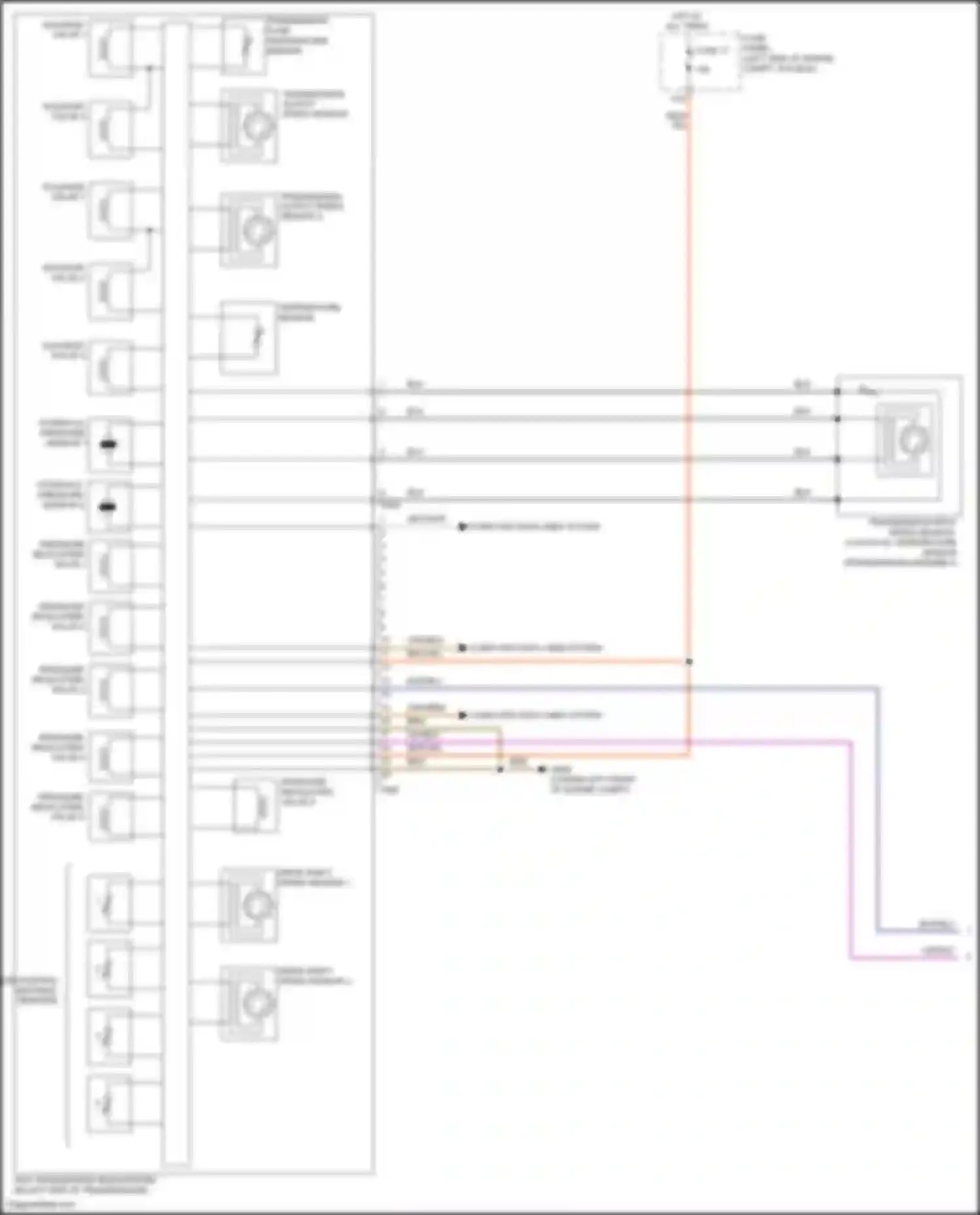 Wiring diagram drive shaft speed sensor 1 for Volkswagen Bora III (2012-2018) (1 of 2)