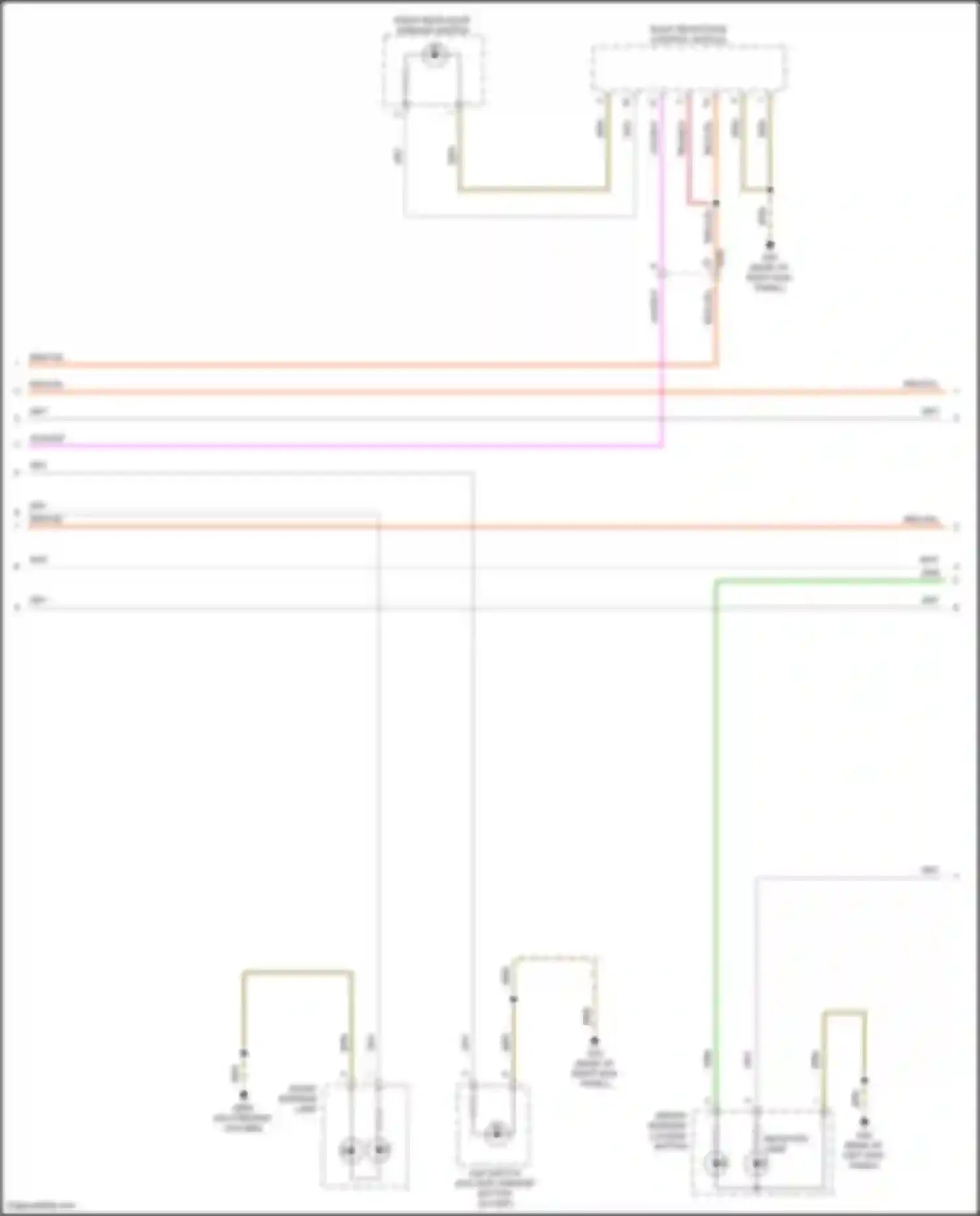 Wiring diagram driver interior locking button for Volkswagen Bora III (2012-2018) (1 of 2)