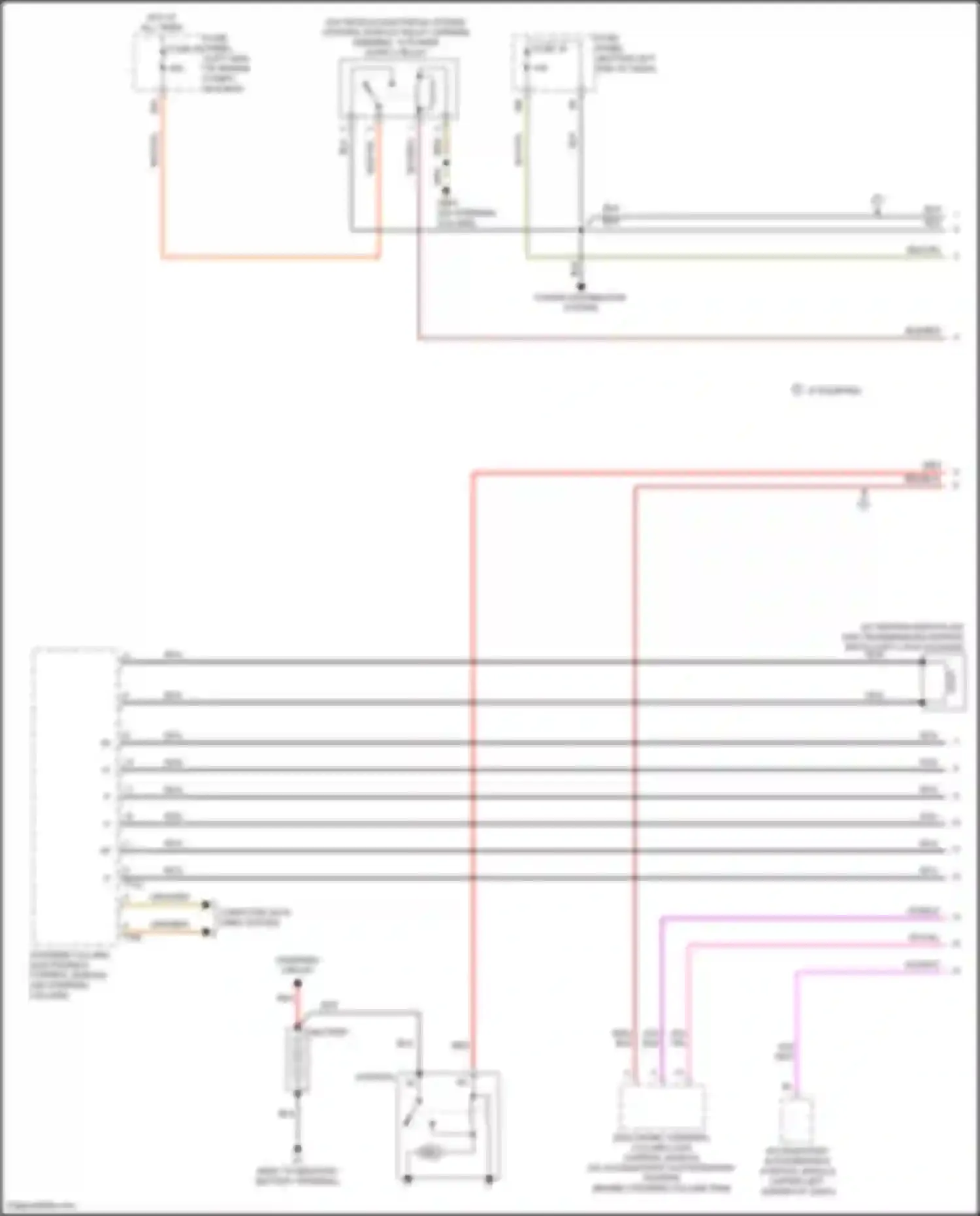 Wiring diagram electronic steering column lock control module for Volkswagen Bora III (2012-2018) (19 of 19)