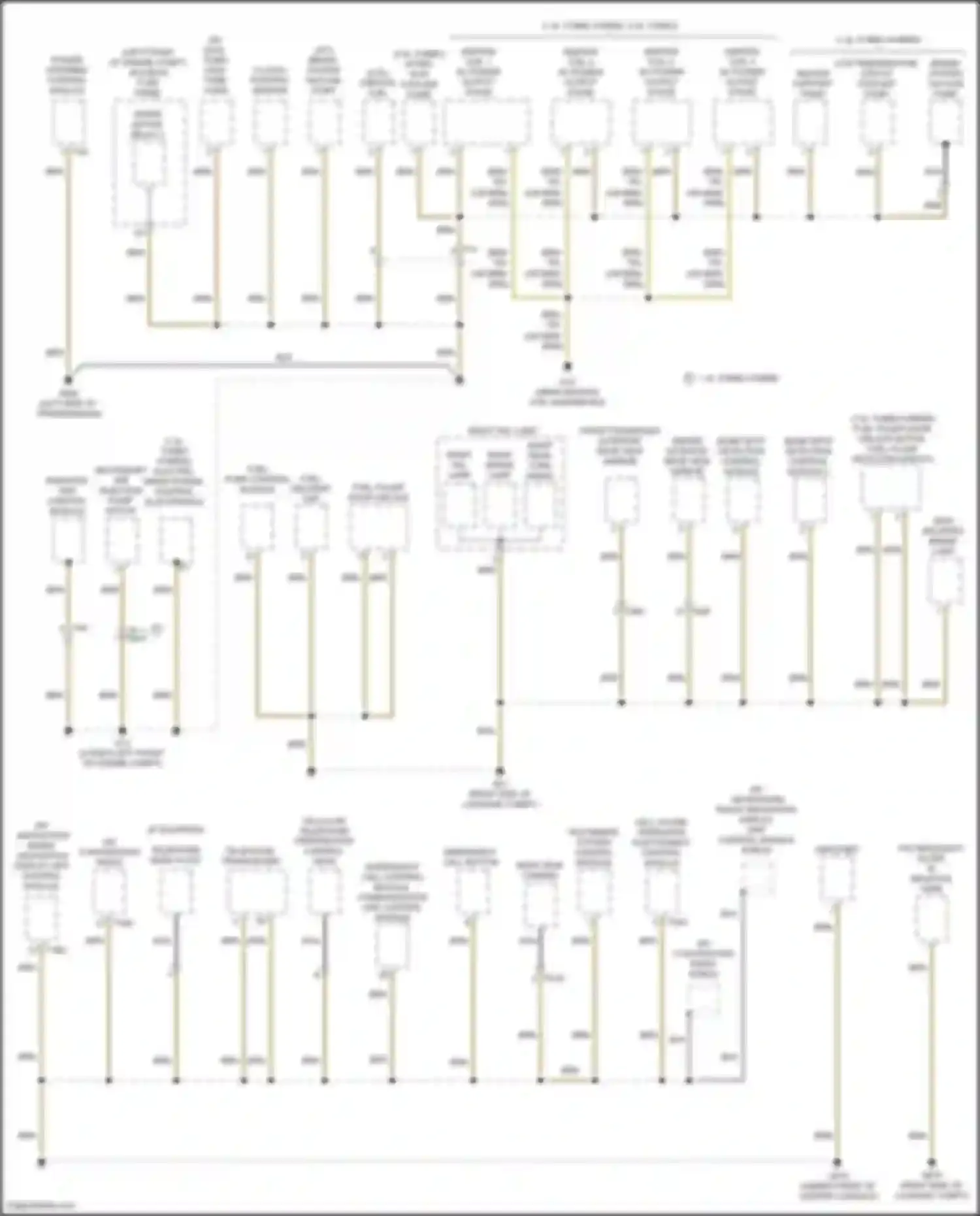 Wiring diagram emergency call control module, communication unit control module for Volkswagen Bora III (2012-2018) (2 of 5)