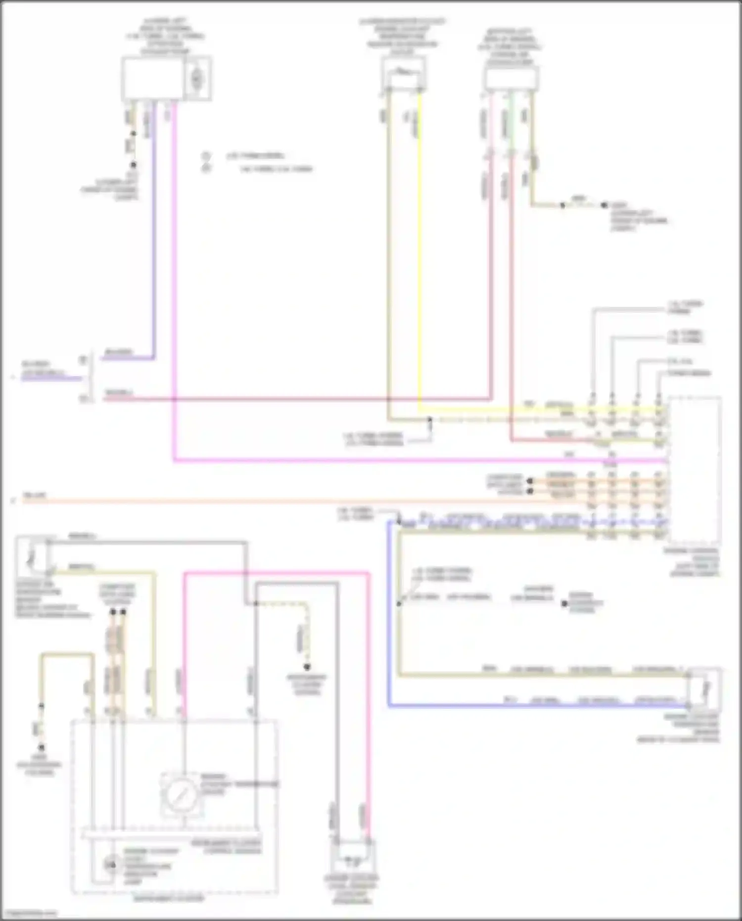Wiring diagram engine coolant level/ temperature indicator lamp for Volkswagen Bora III (2012-2018) (1 of 5)