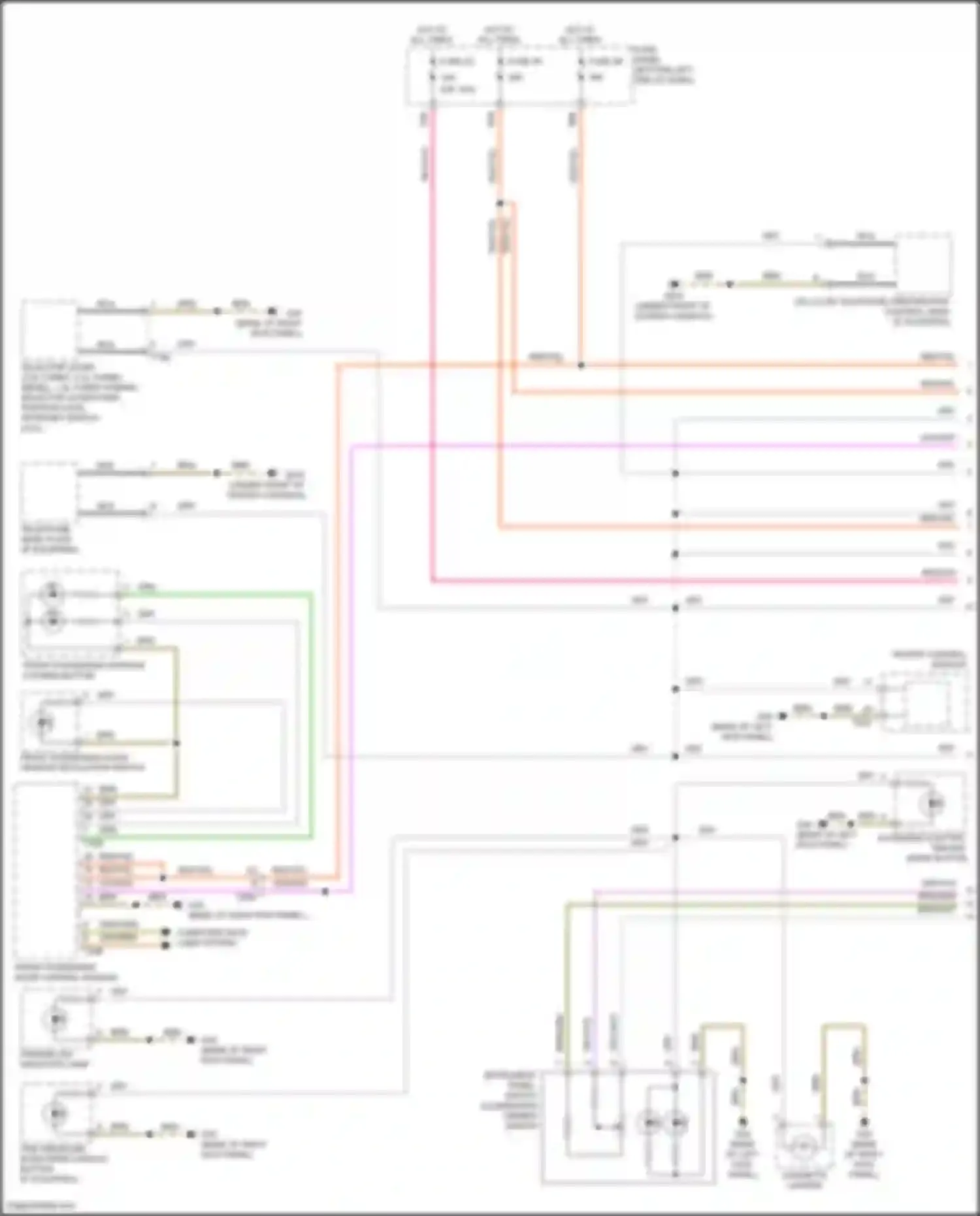 Wiring diagram extended electric driving mode button for Volkswagen Bora III (2012-2018) (2 of 4)