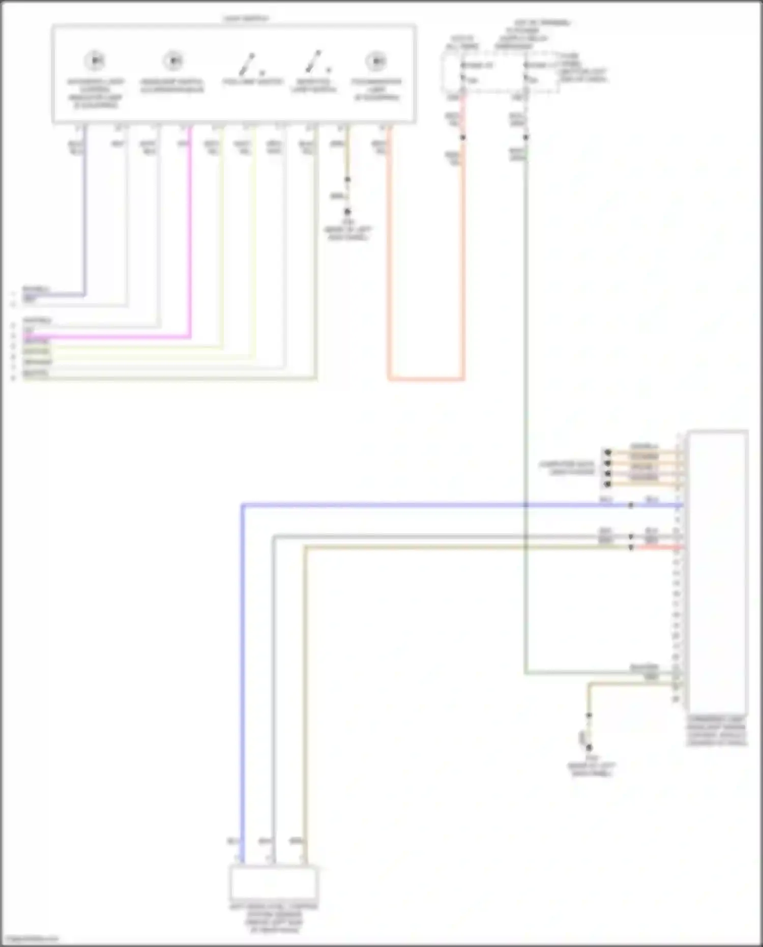 Wiring diagram fog indicator lamp for Volkswagen Bora III (2012-2018) (1 of 1)