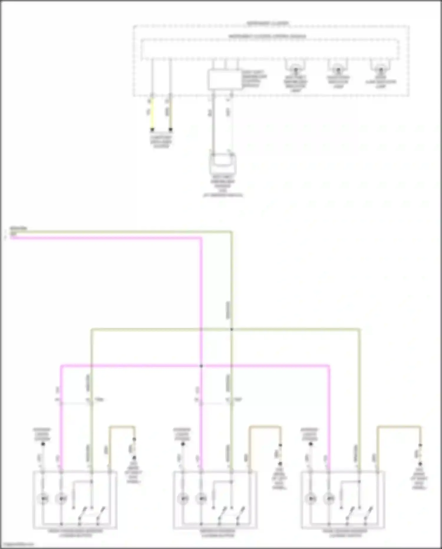 Wiring diagram front passenger interior locking button for Volkswagen Bora III (2012-2018) (1 of 5)