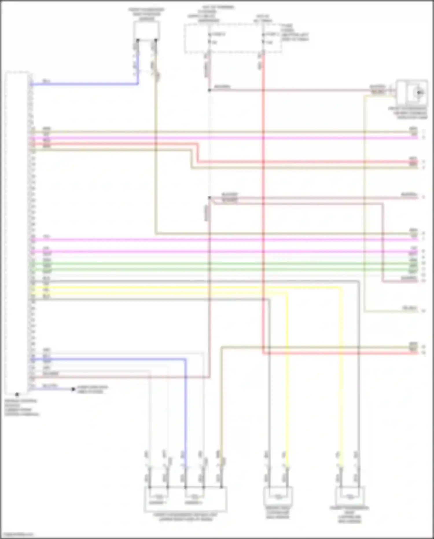 Wiring diagram front passenger seat position sensor for Volkswagen Bora III (2012-2018) (1 of 1)