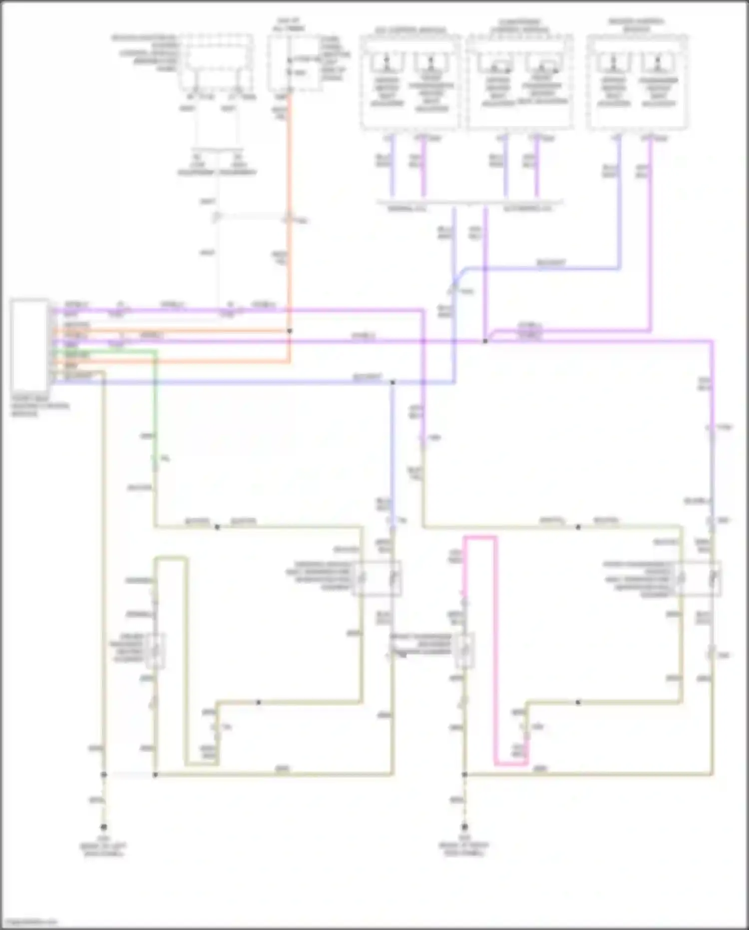 Wiring diagram front passenger's heated seat temperature sensor/heating element for Volkswagen Bora III (2012-2018) (1 of 1)