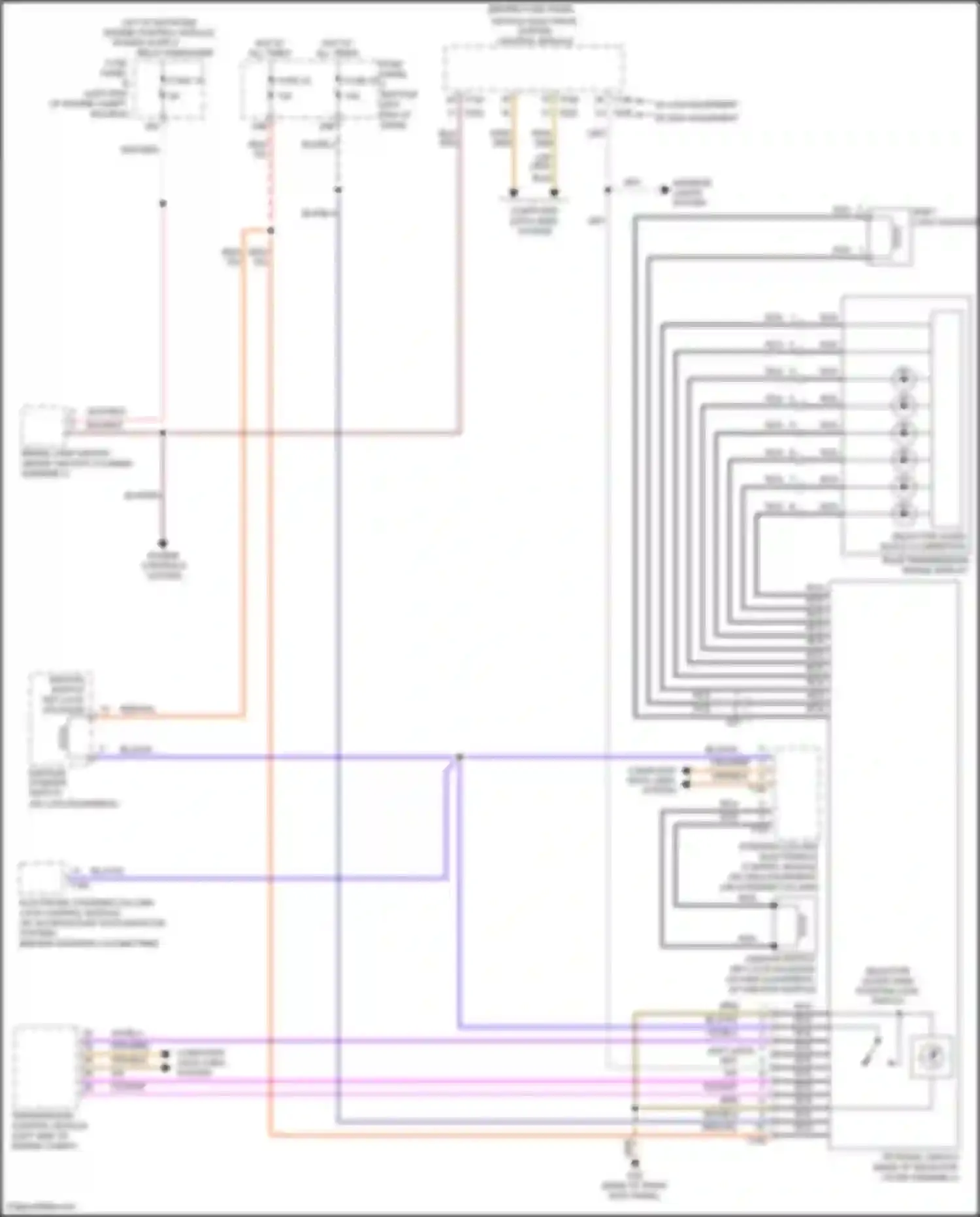 Wiring diagram ignition switch key lock solenoid for Volkswagen Bora III (2012-2018) (3 of 7)