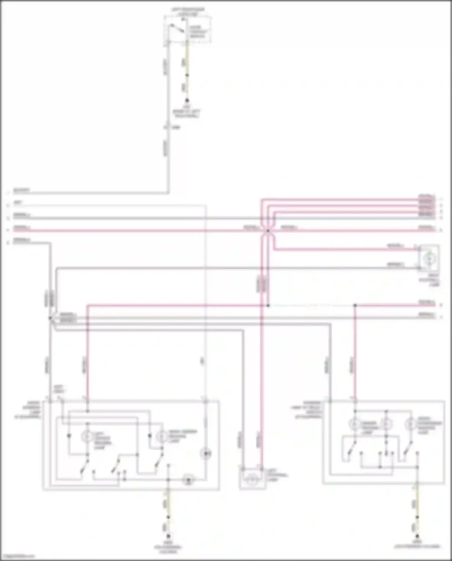 Wiring diagram left center reading lamp for Volkswagen Bora III (2012-2018) (2 of 2)
