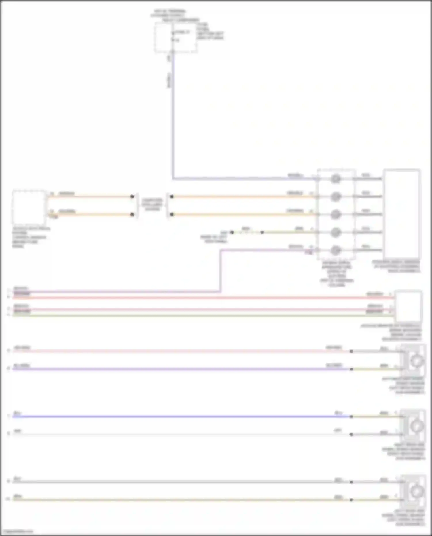 Wiring diagram left front abs wheel speed sensor for Volkswagen Bora III (2012-2018) (1 of 2)