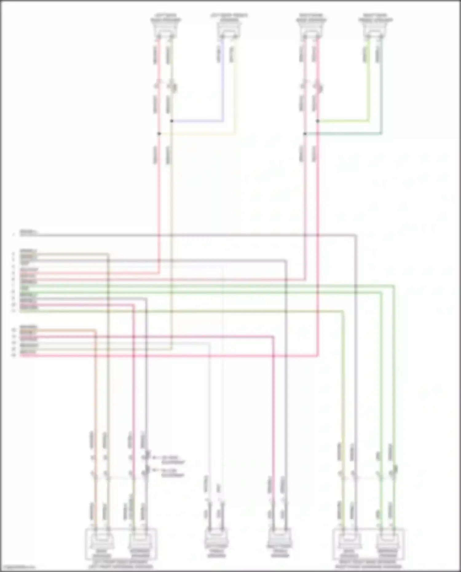 Wiring diagram left front bass speaker/ left front midrange speaker for Volkswagen Bora III (2012-2018) (1 of 3)