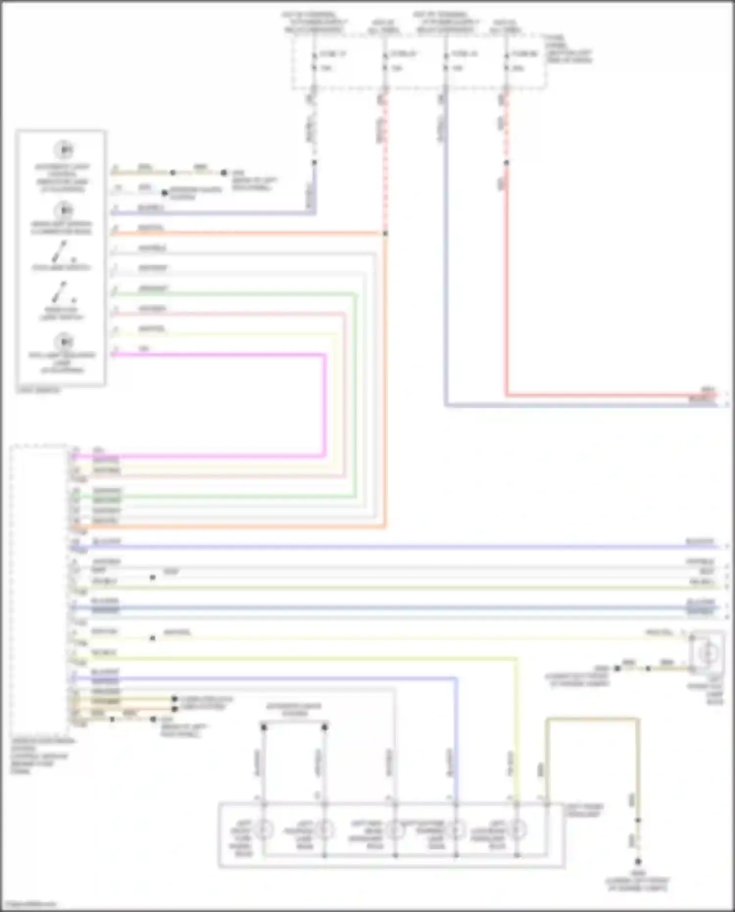 Wiring diagram left front fog lamp bulb for Volkswagen Bora III (2012-2018) (3 of 3)