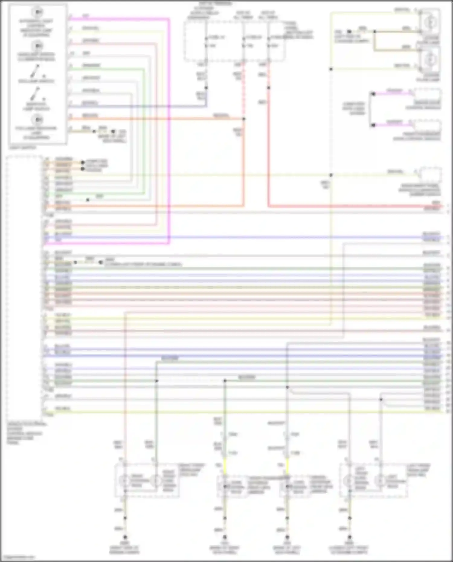 Wiring diagram left front headlamp for Volkswagen Bora III (2012-2018) (12 of 12)