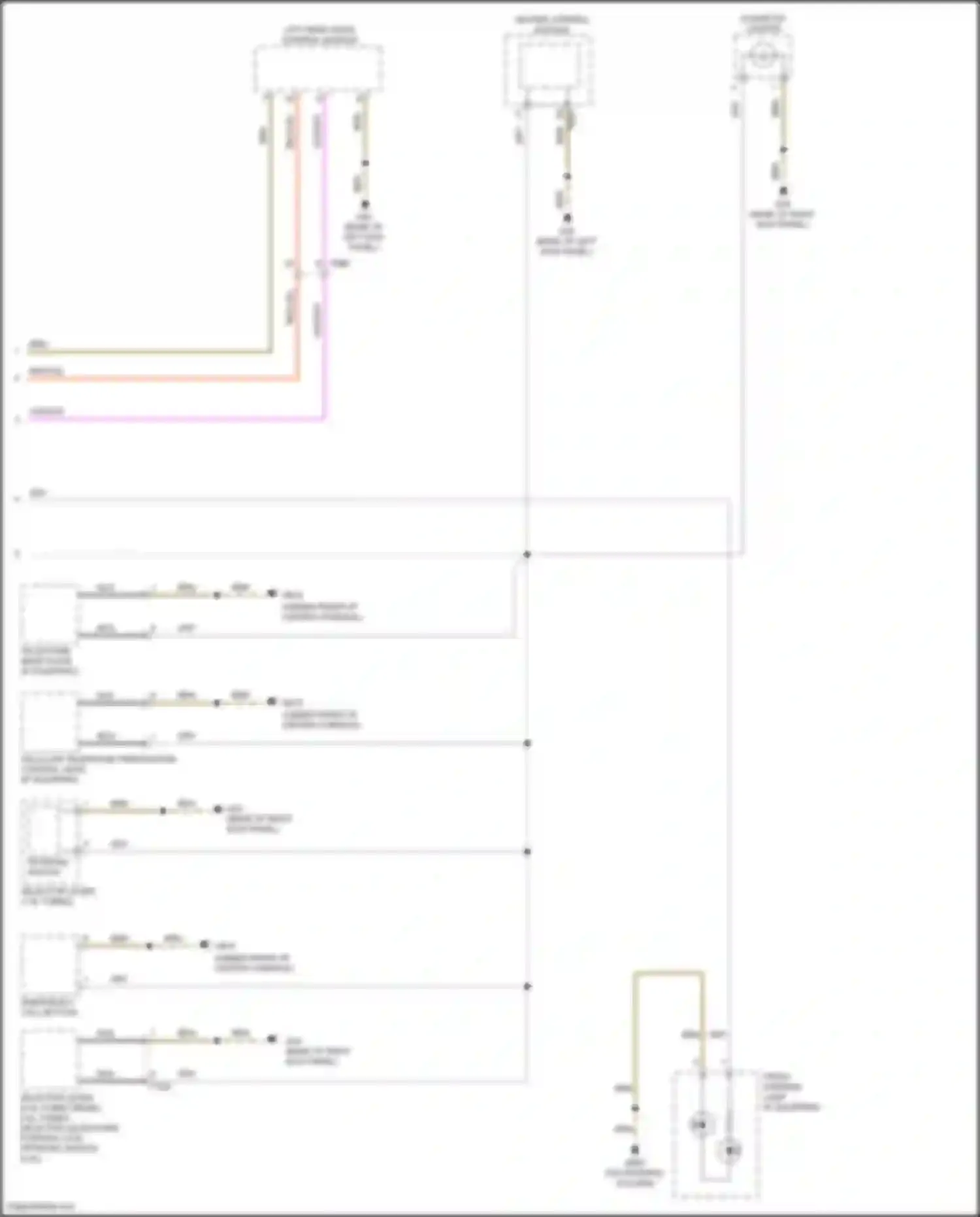 Wiring diagram left rear door control module for Volkswagen Bora III (2012-2018) (5 of 14)