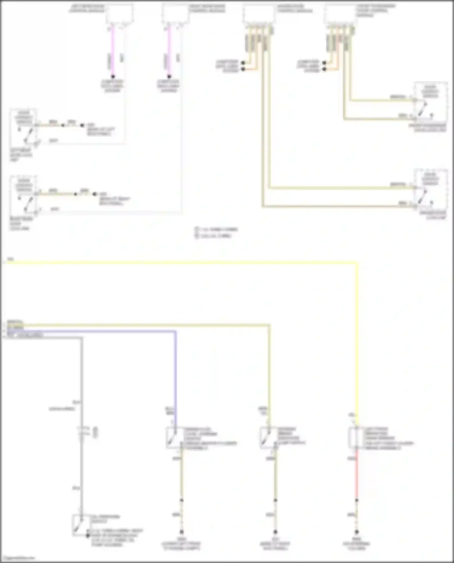 Wiring diagram parking brake indicator lamp switch for Volkswagen Bora III (2012-2018) (9 of 12)