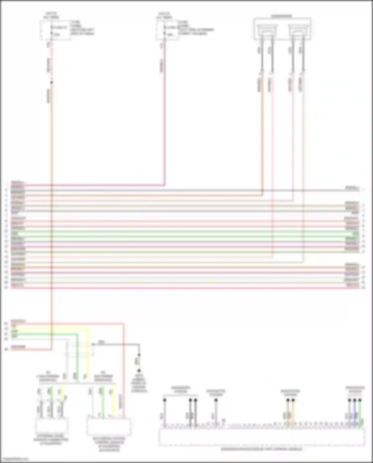 Wiring diagram radio/navigation display unit control module for Volkswagen Bora III (2012-2018) (4 of 15)