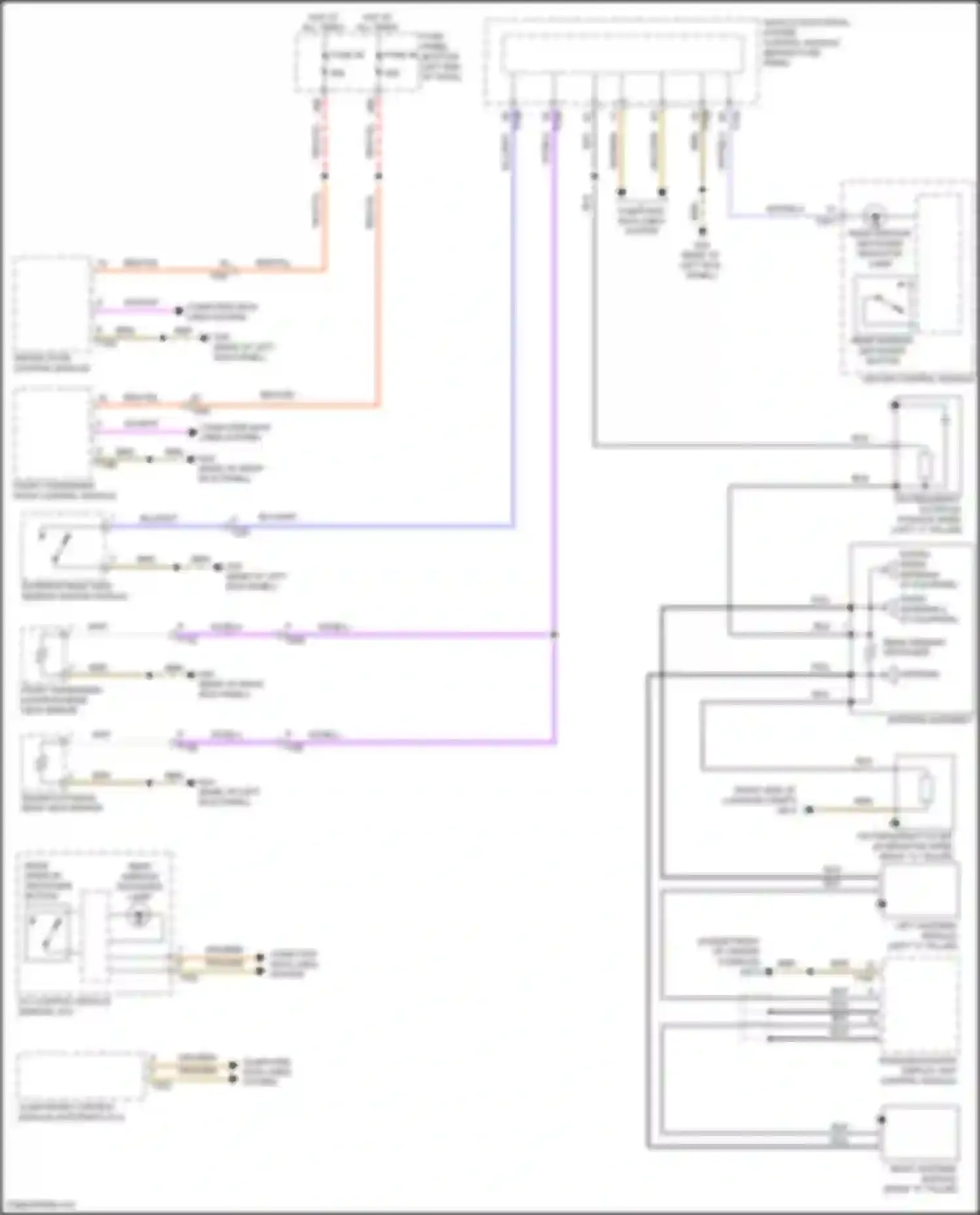 Wiring diagram rear window defogger indicator lamp for Volkswagen Bora III (2012-2018) (2 of 2)