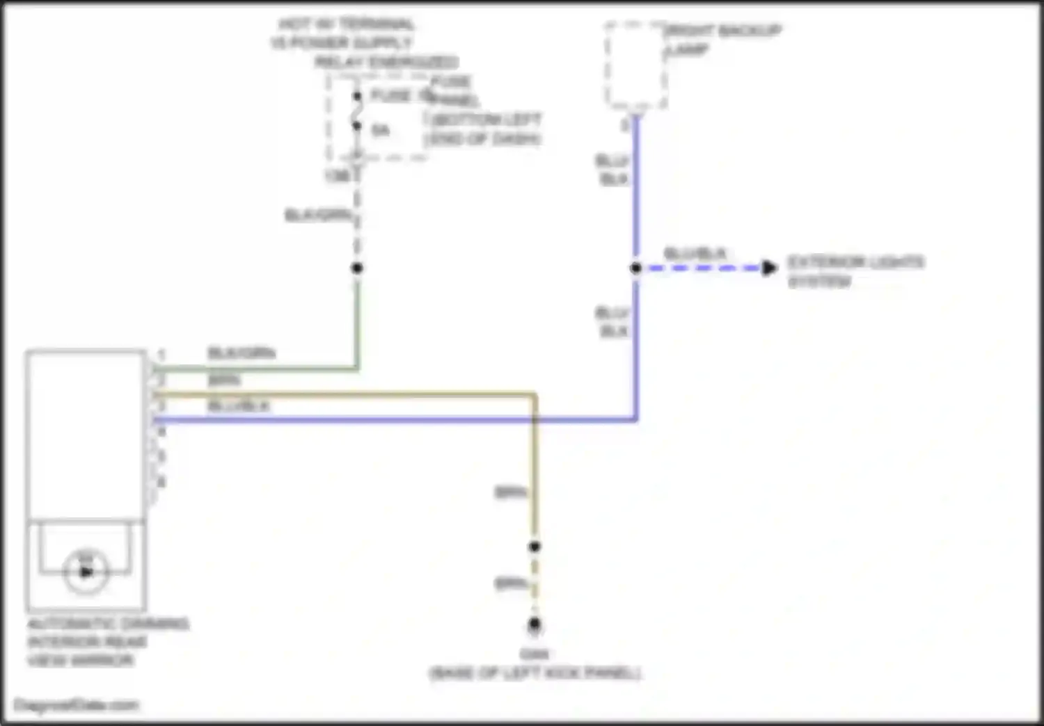 Wiring diagram right backup lamp for Volkswagen Bora III (2012-2018) (1 of 6)