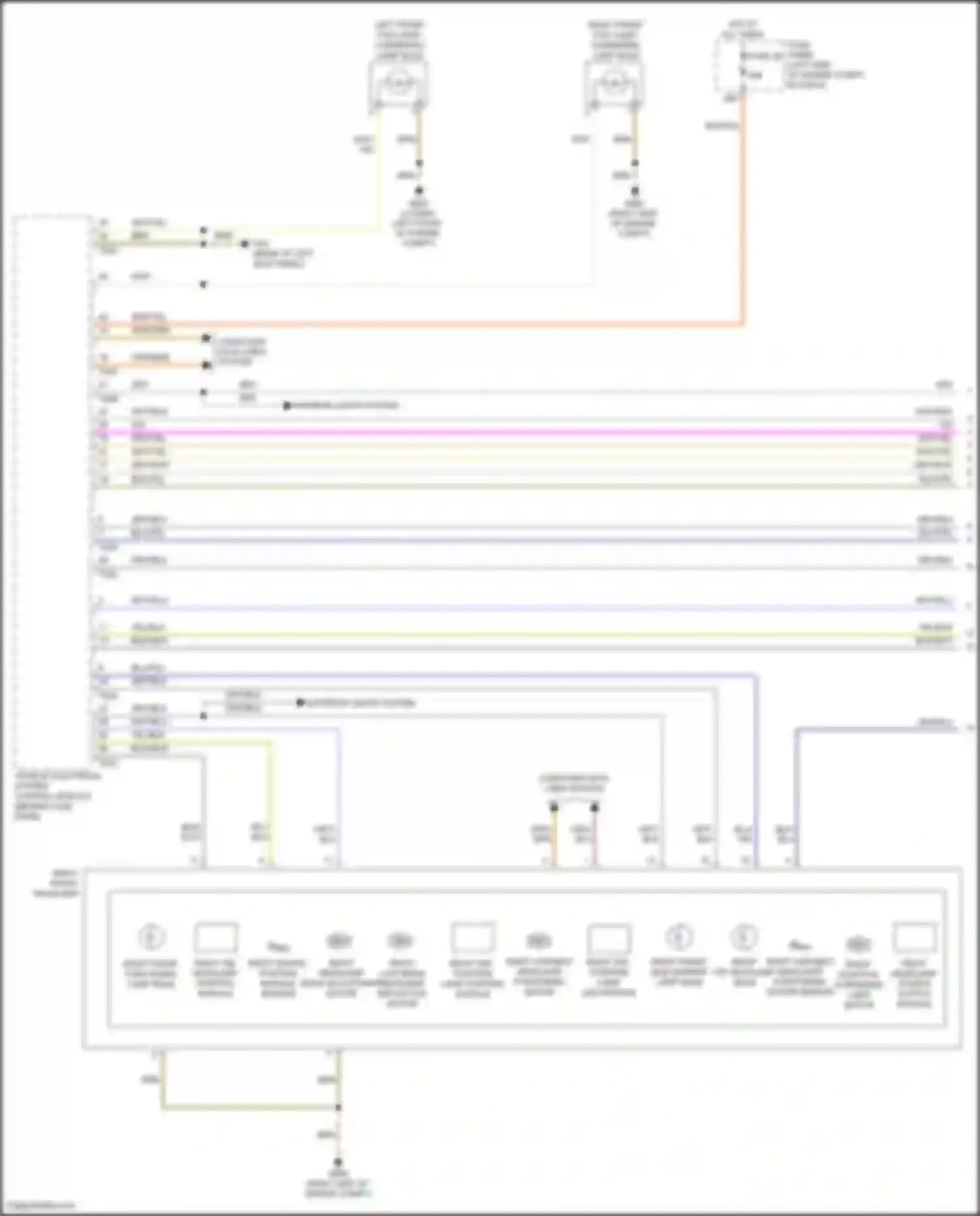 Wiring diagram right drl, position lamp led module for Volkswagen Bora III (2012-2018) (2 of 3)
