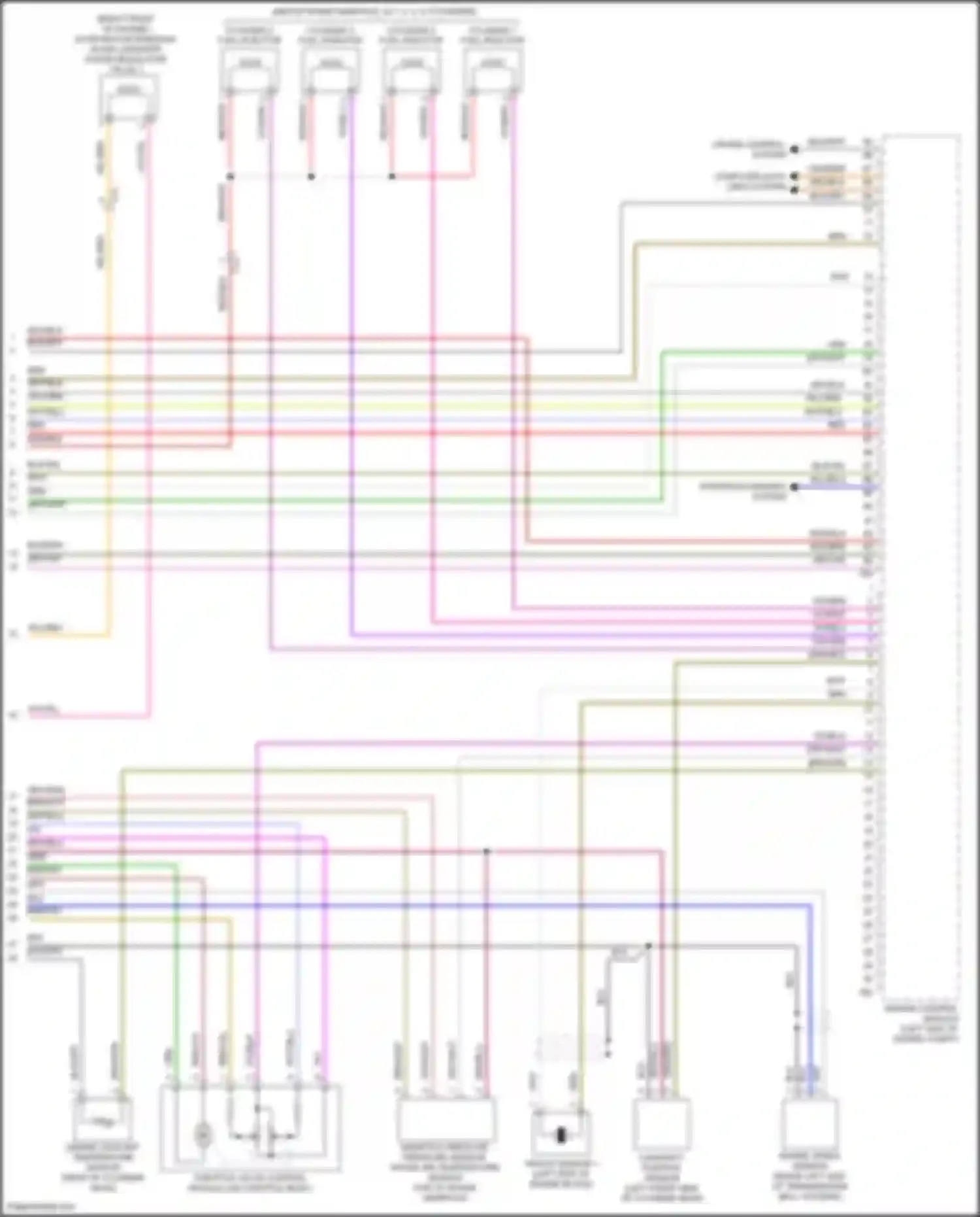Wiring diagram (right front of engine for Volkswagen Bora III (2012-2018) (1 of 2)