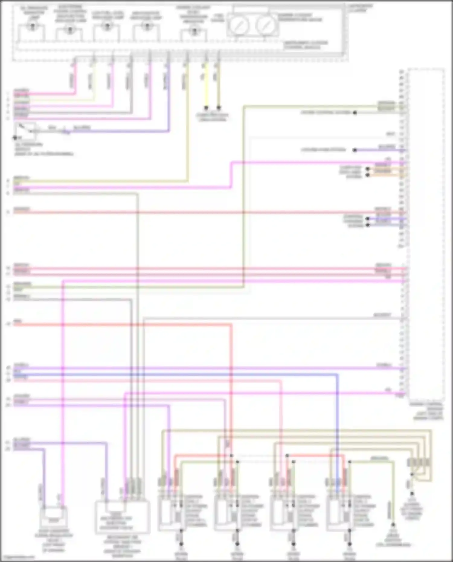 Wiring diagram secondary air system, injection sensor 1 for Volkswagen Bora III (2012-2018) (1 of 1)