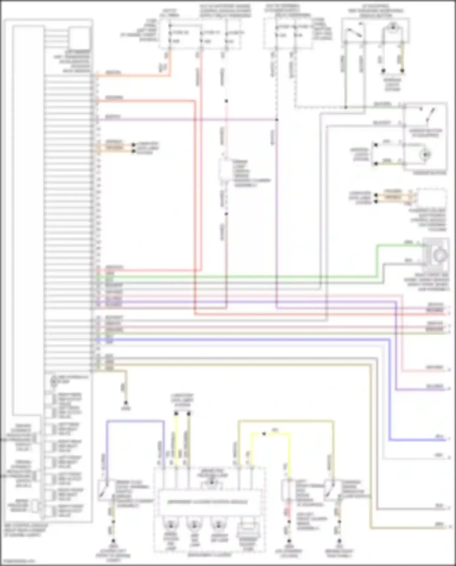 Wiring diagram steering column electronics control module for Volkswagen Bora III (2012-2018) (1 of 22)