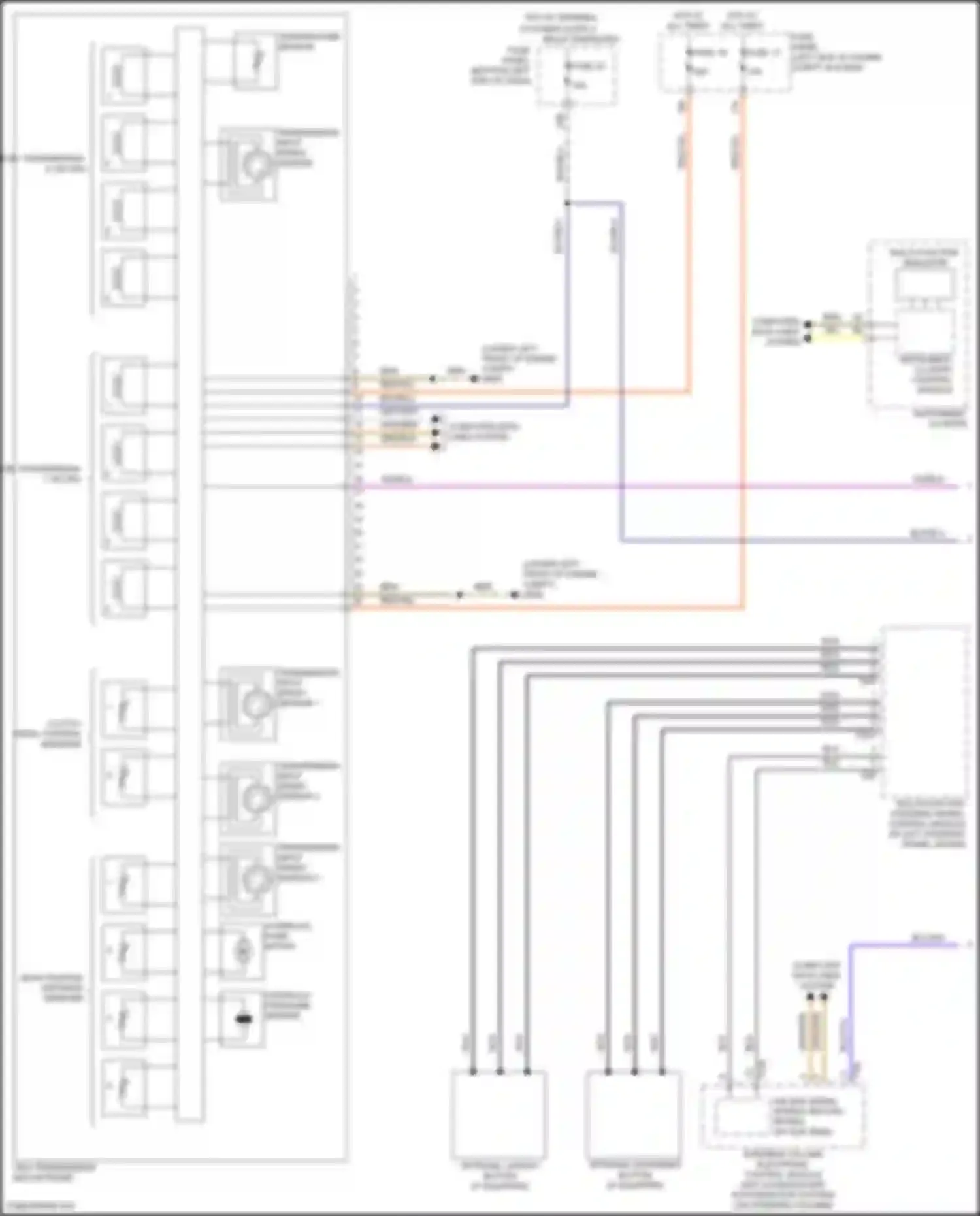 Wiring diagram tiptronic downshift button for Volkswagen Bora III (2012-2018) (1 of 1)