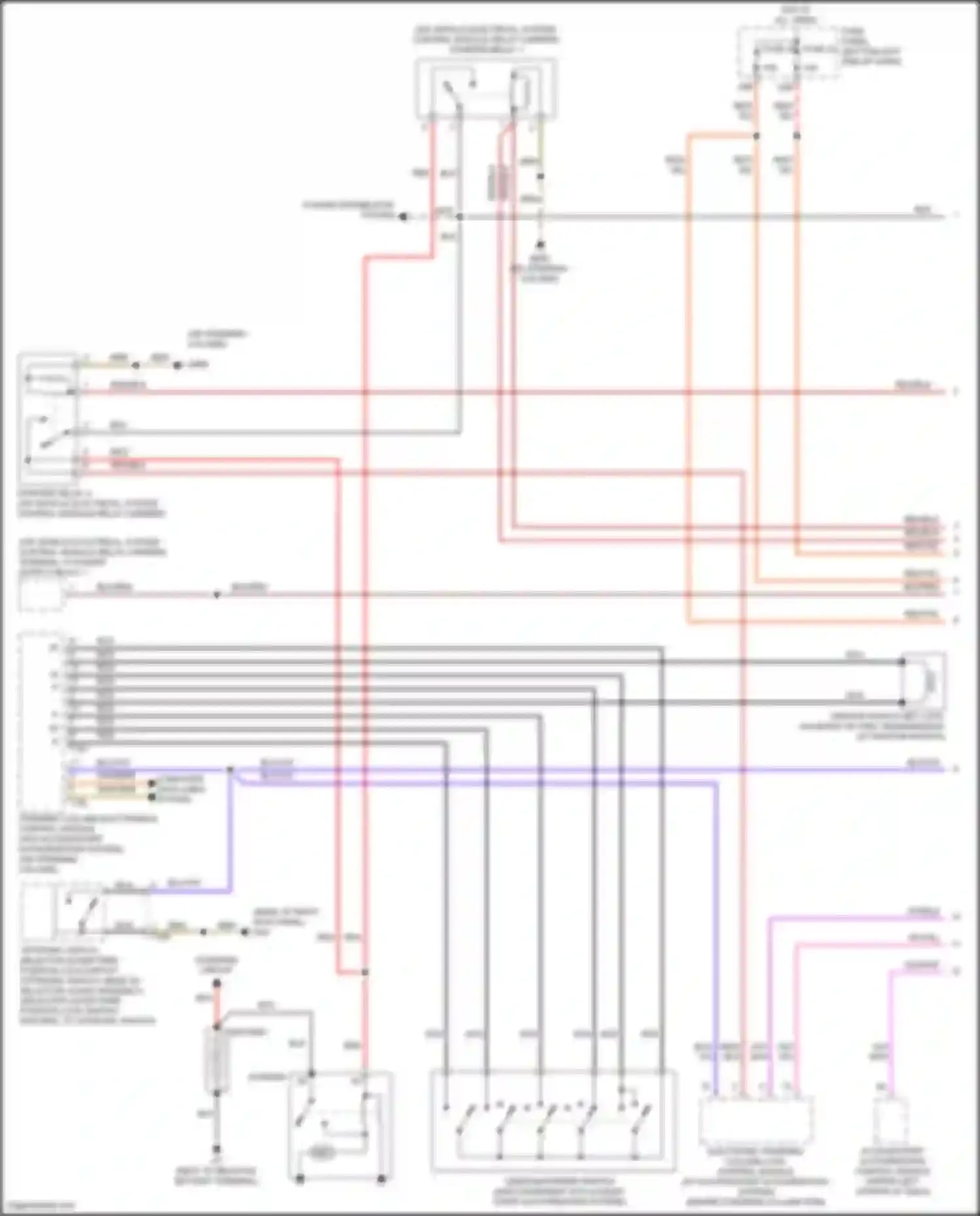 Wiring diagram tiptronic switch, selector lever park position lock switch for Volkswagen Bora III (2012-2018) (2 of 4)
