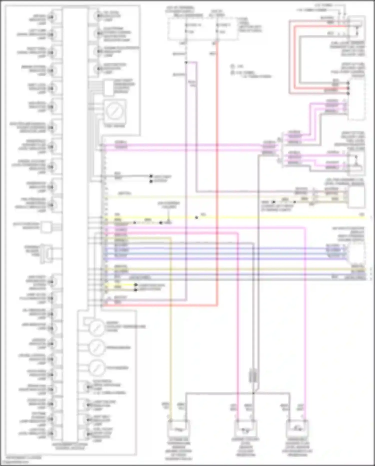 Wiring diagram tire pressure monitoring display indicator lamp for Volkswagen Bora III (2012-2018) (1 of 3)