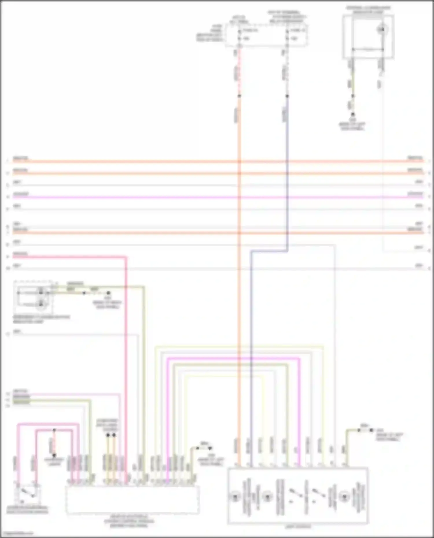 Wiring diagram vehicle electrical system control module for Volkswagen Bora III (2012-2018) (46 of 81)