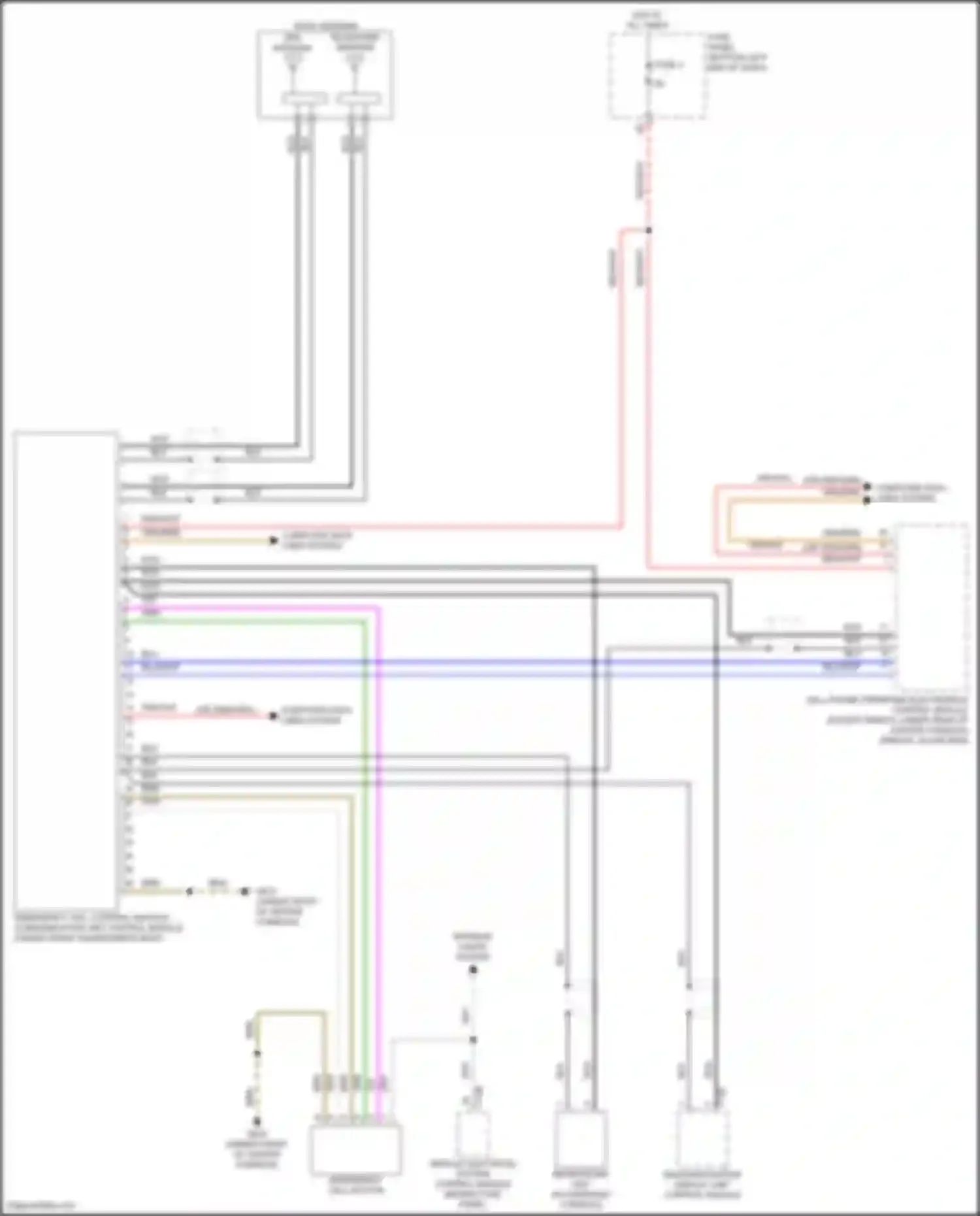 Wiring diagram vehicle electrical system control module for Volkswagen Bora III (2012-2018) (45 of 81)