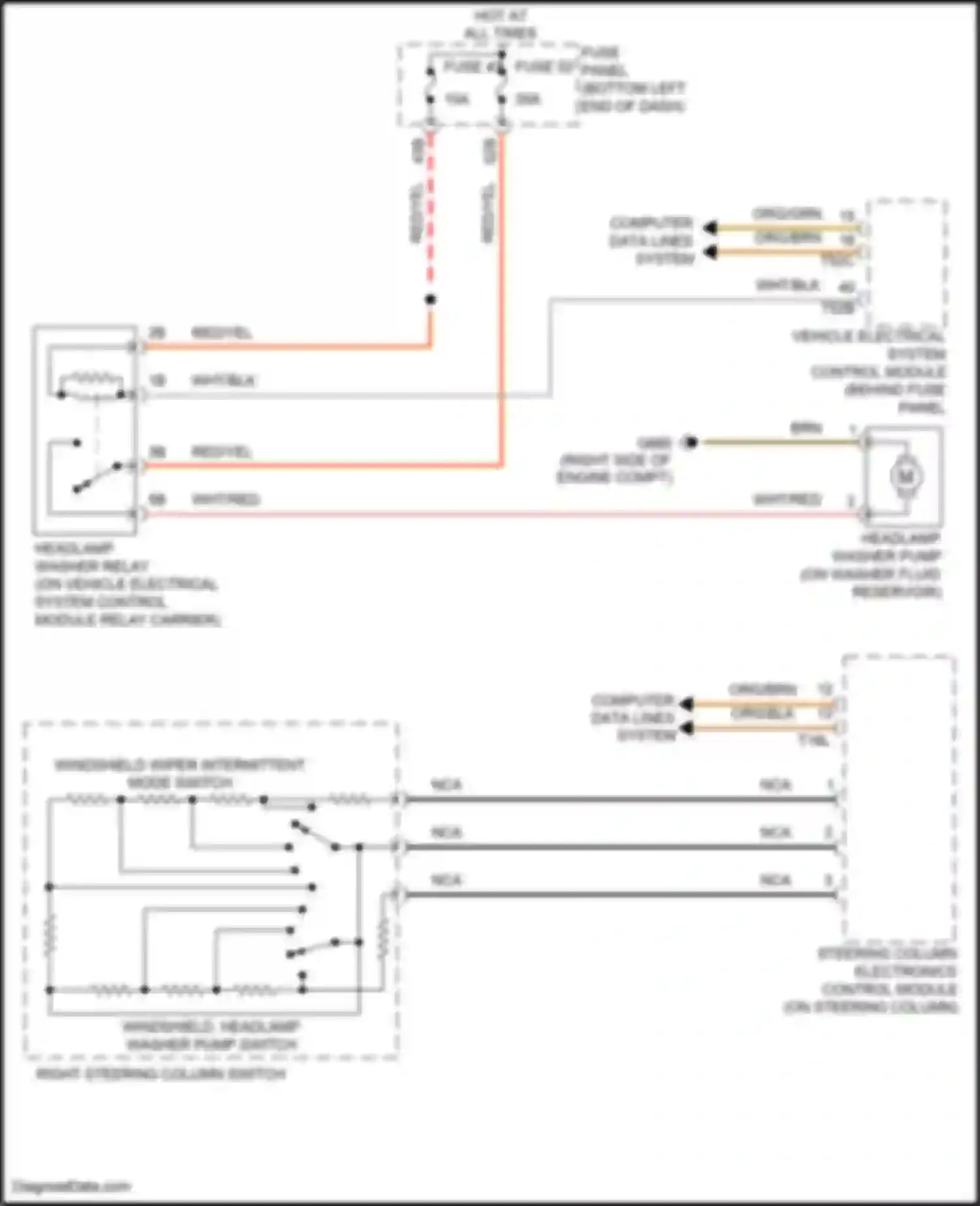 Wiring diagram vehicle electrical system control module for Volkswagen Bora III (2012-2018) (33 of 81)