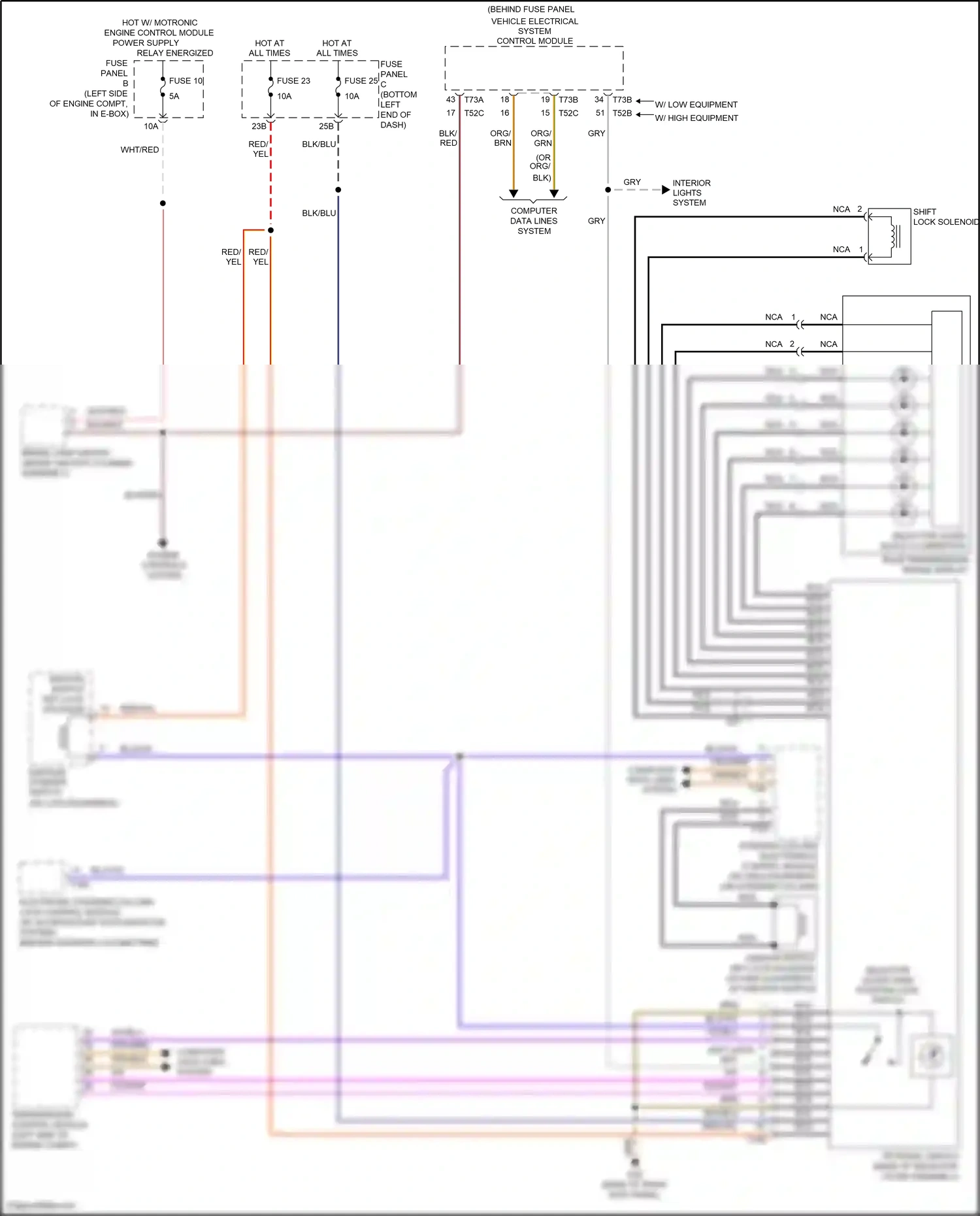 Volkswagen Bora III (2012-2018) (w/ access/start authorization system) wiring diagram  (12 of 14)