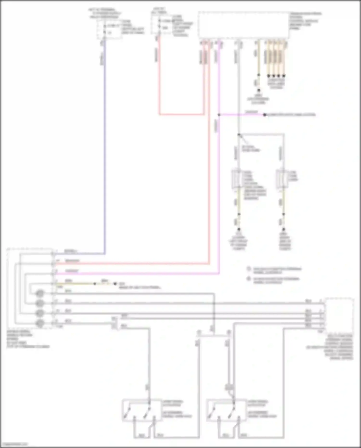 Wiring diagram w/o multi-function steering wheel controls for Volkswagen Bora III (2012-2018) (3 of 3)