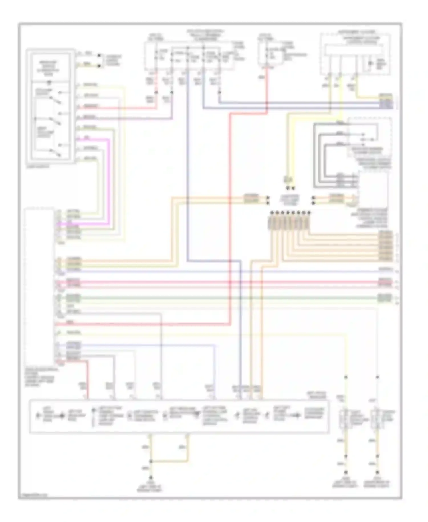 Eos Volkswagen I facelift (2010-2015): Headlights circuit, with hid headlamps (1 of 2)