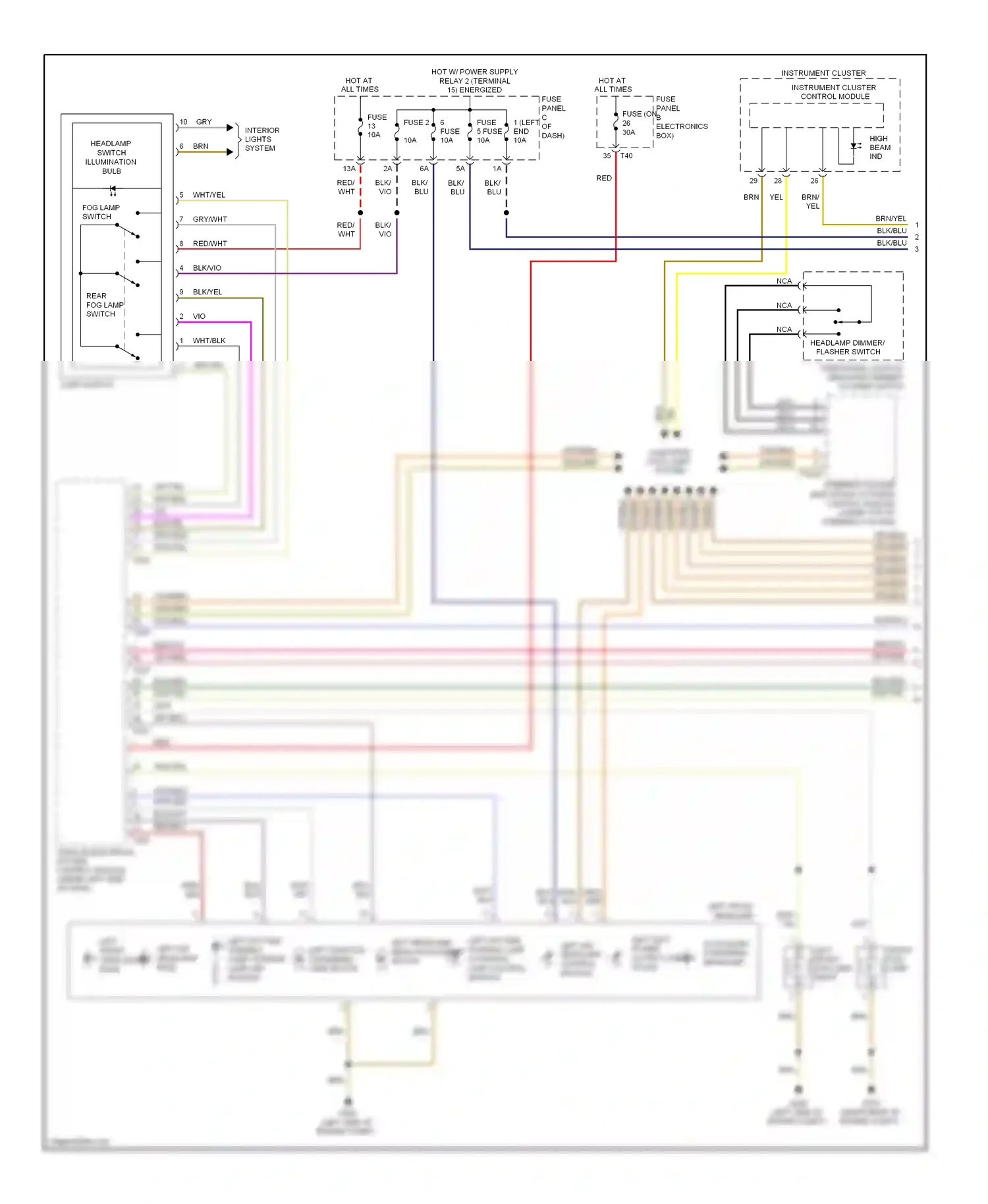 Volkswagen Eos I facelift (2010-2015) blk/vio wiring diagram  (31 of 34)