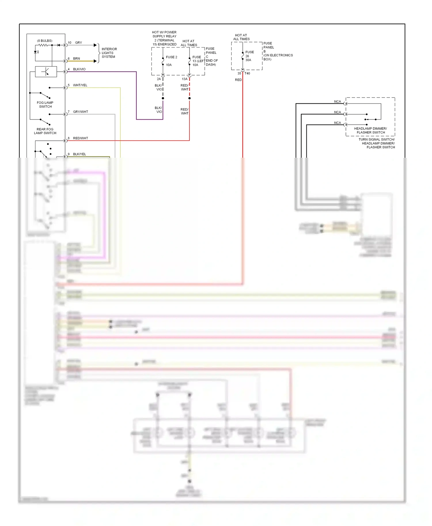 Volkswagen Eos I facelift (2010-2015) fuse panel wiring diagram  (14 of 19)