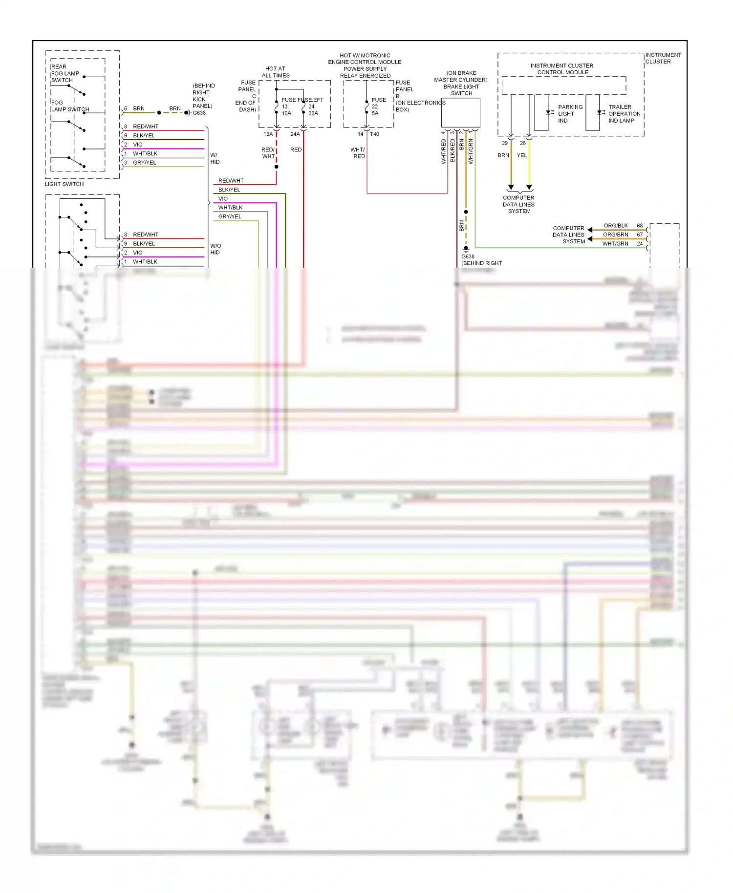 Volkswagen Eos I facelift (2010-2015) red/vio wiring diagram  (12 of 28)