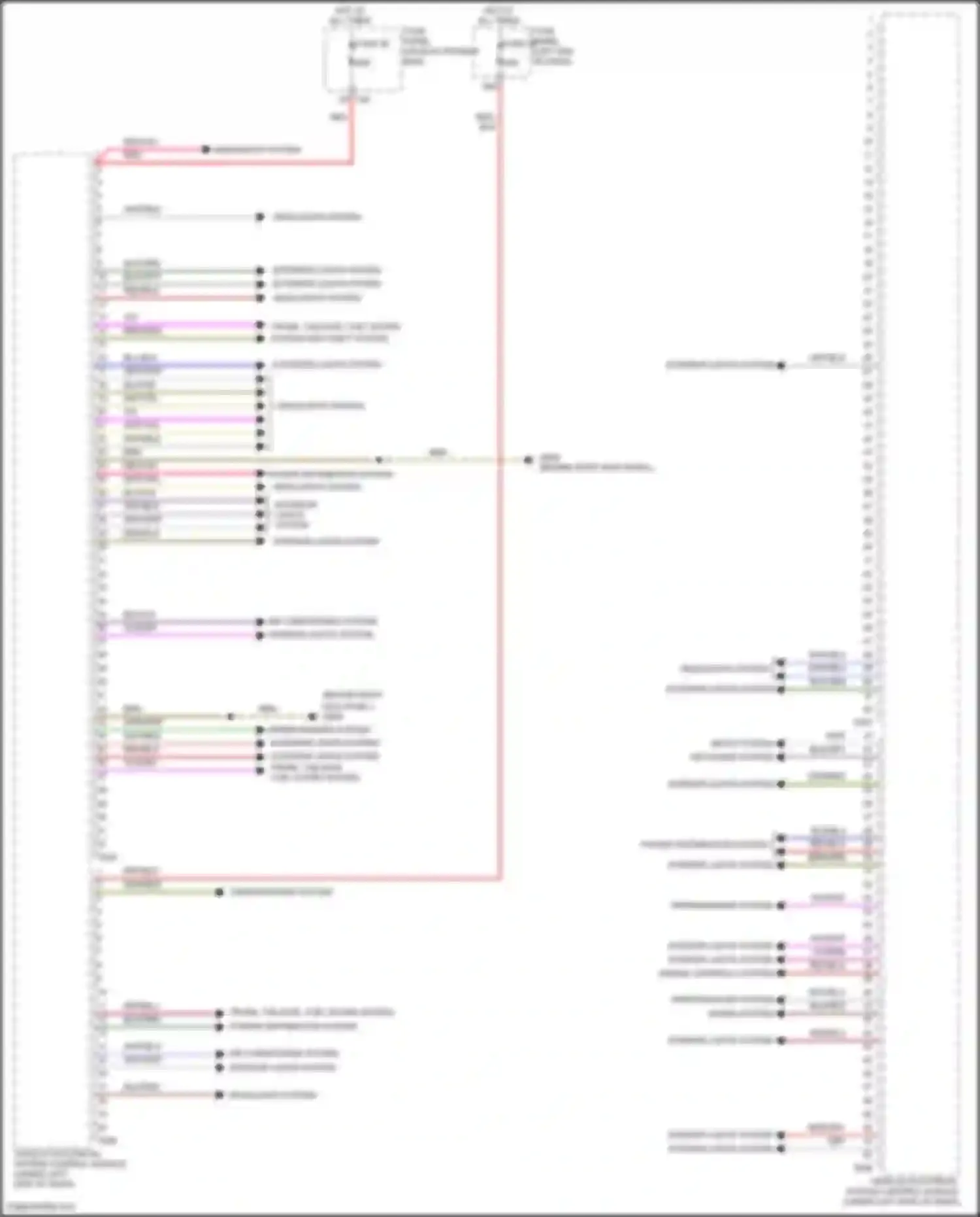 Eos Volkswagen I facelift (2010-2015): Vehicle electrical system control module circuit (1 of 2)